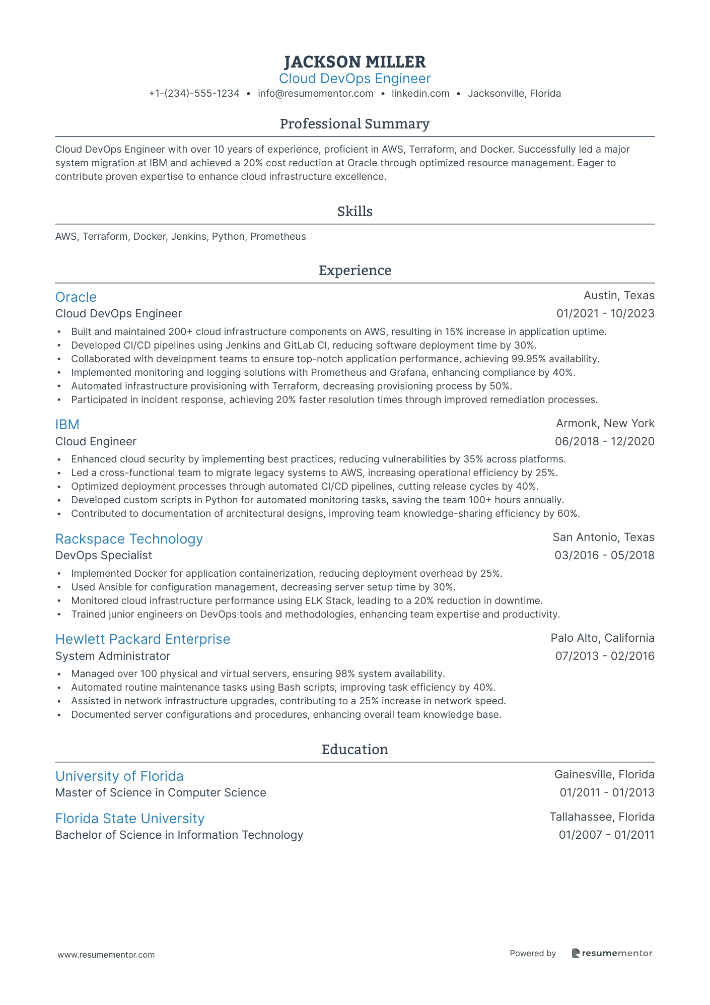 Cloud DevOps Engineer