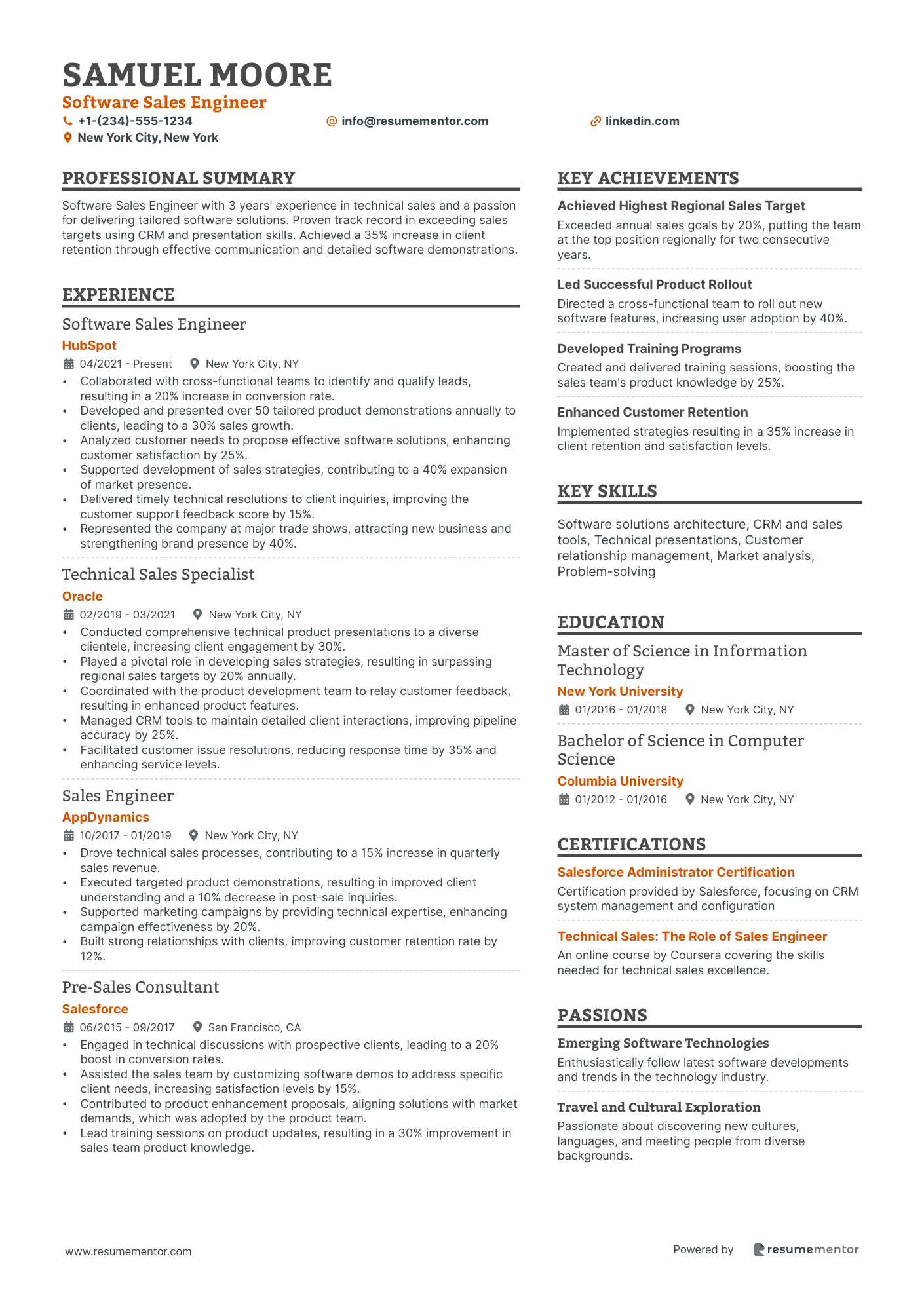 Software Sales Engineer