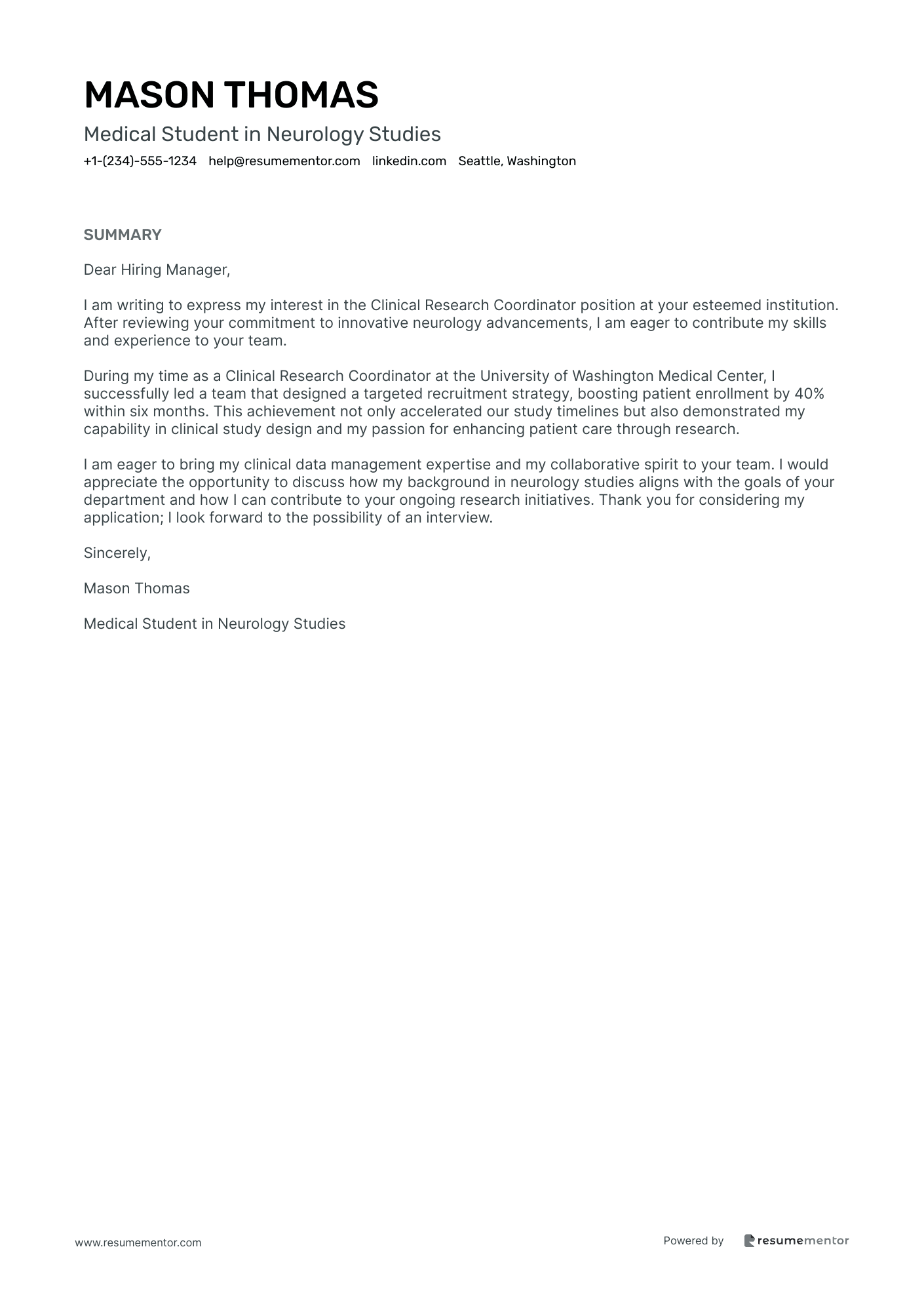 Medical Student in Neurology Studies