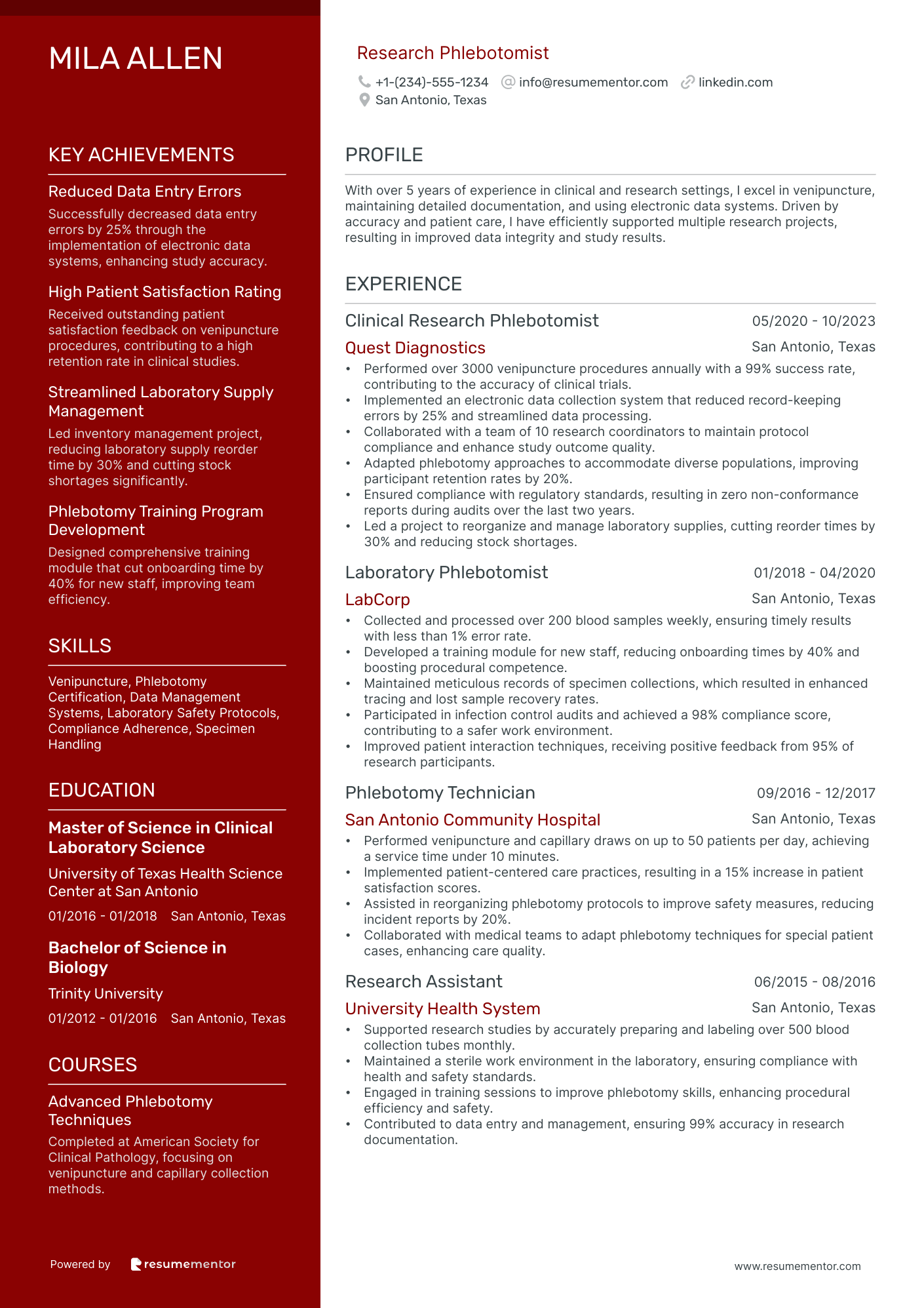 Research Phlebotomist