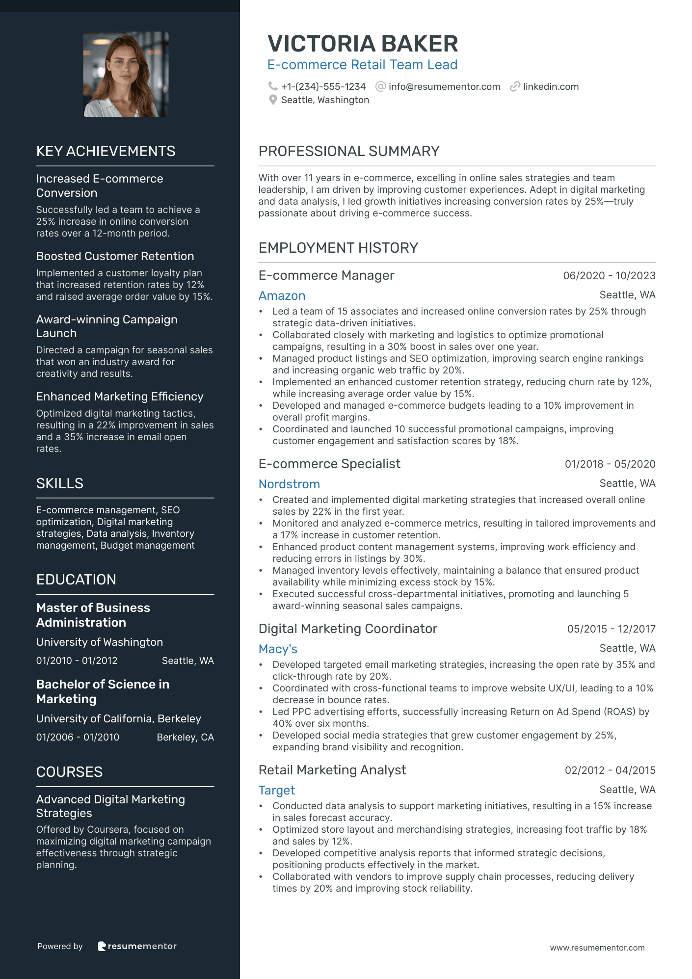 E commerce Retail Team Lead