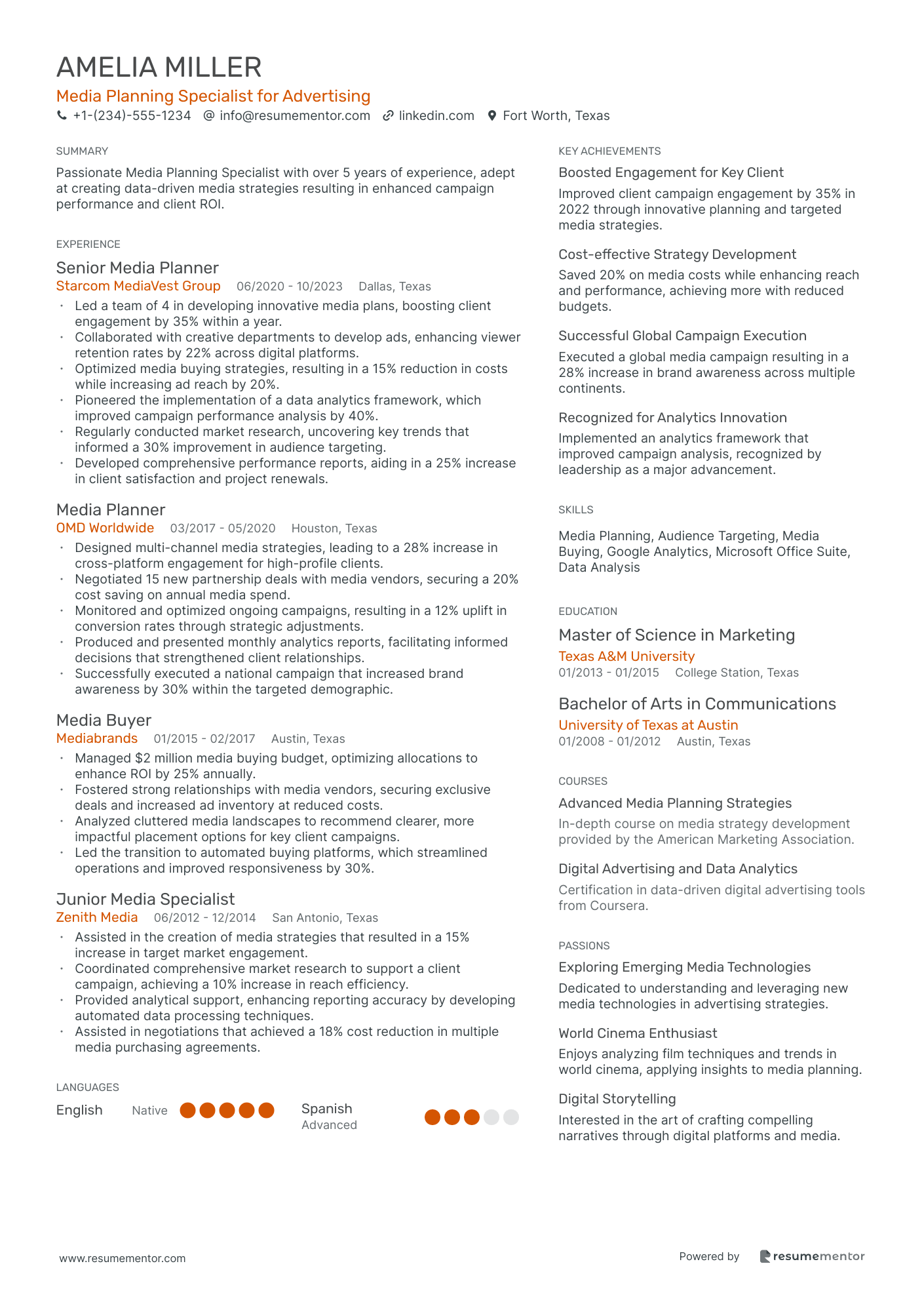 Media Planning Specialist for Advertising