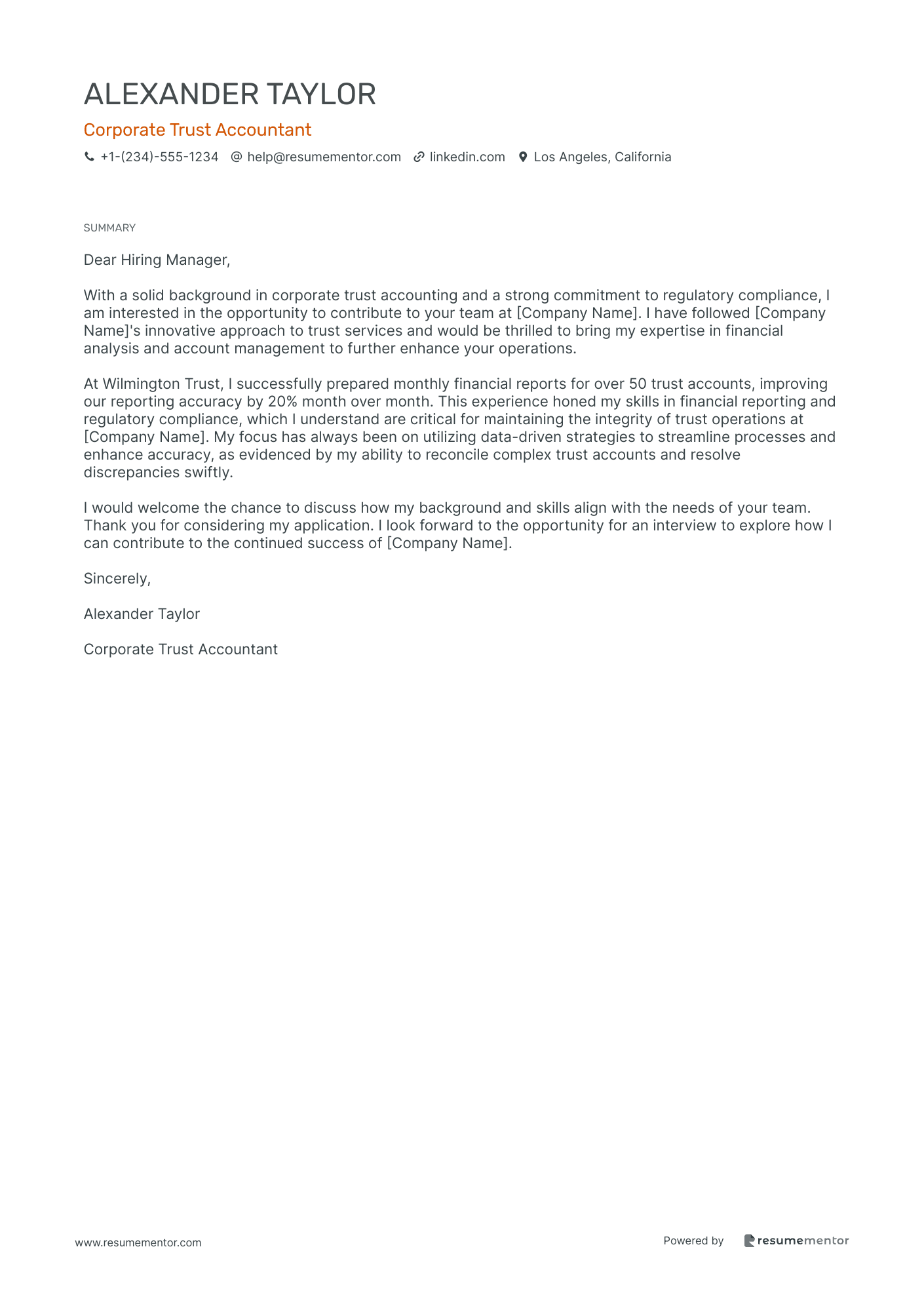 Corporate Trust Accountant