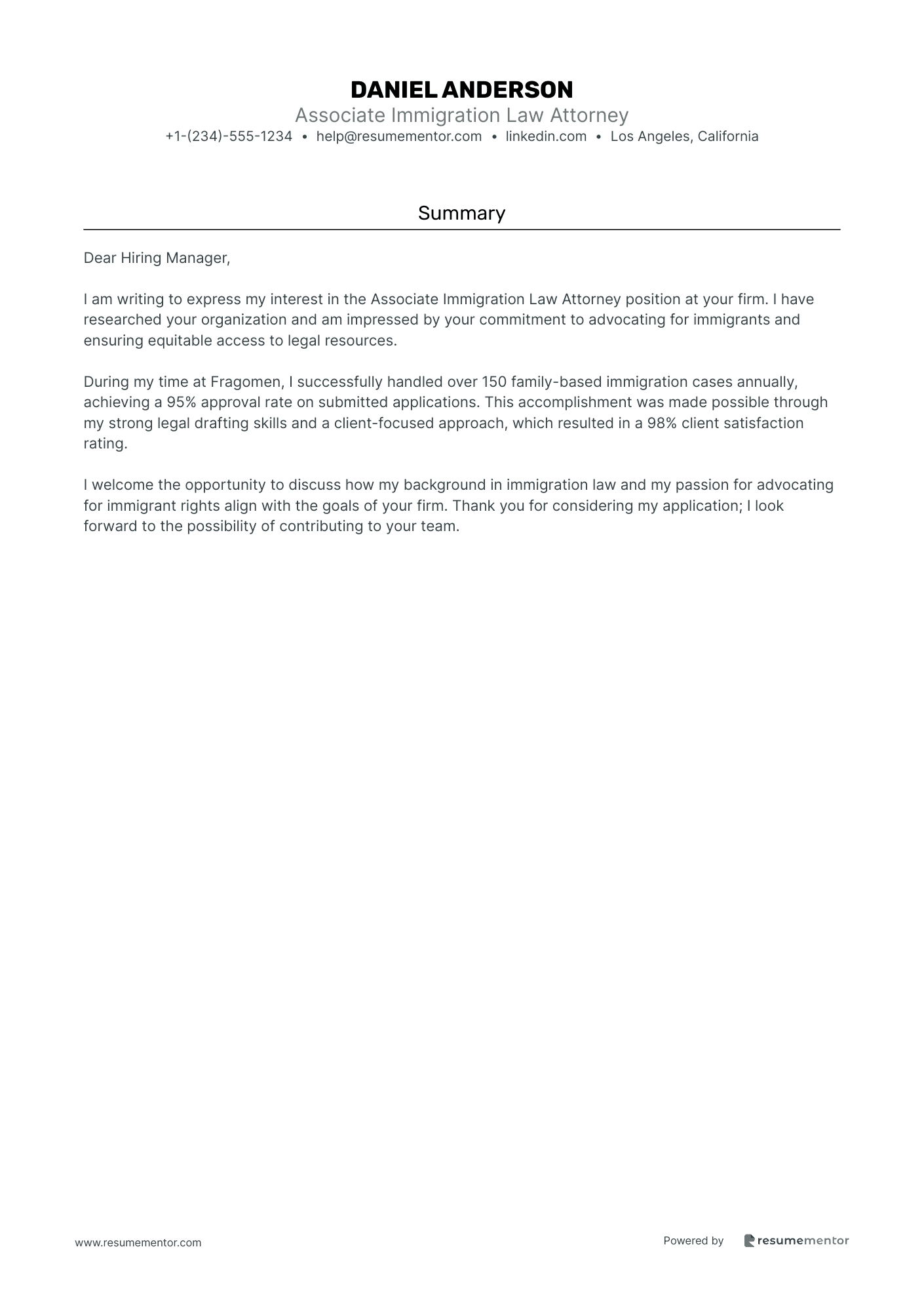 Associate Immigration Law Attorney