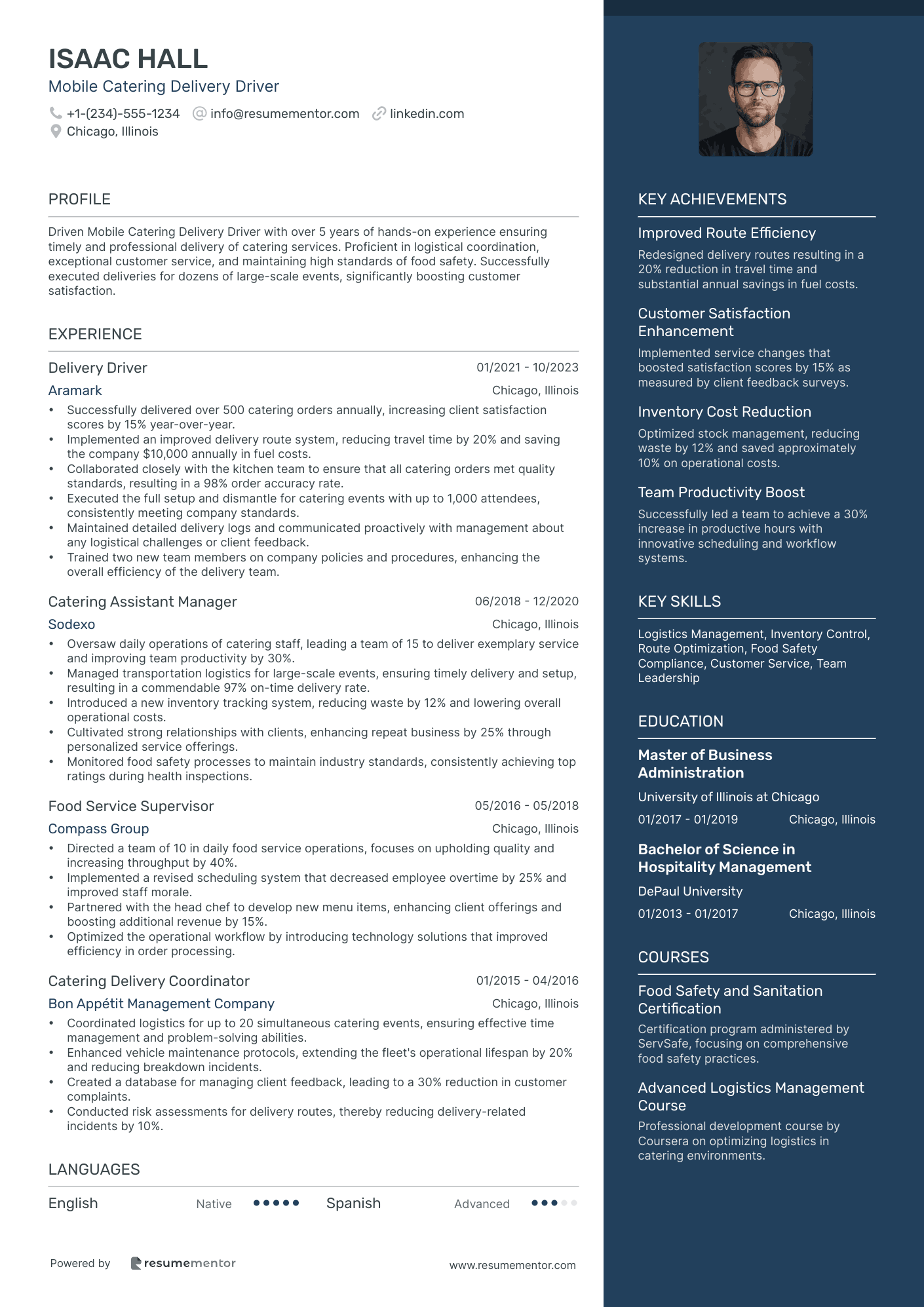 Mobile Catering Delivery Driver