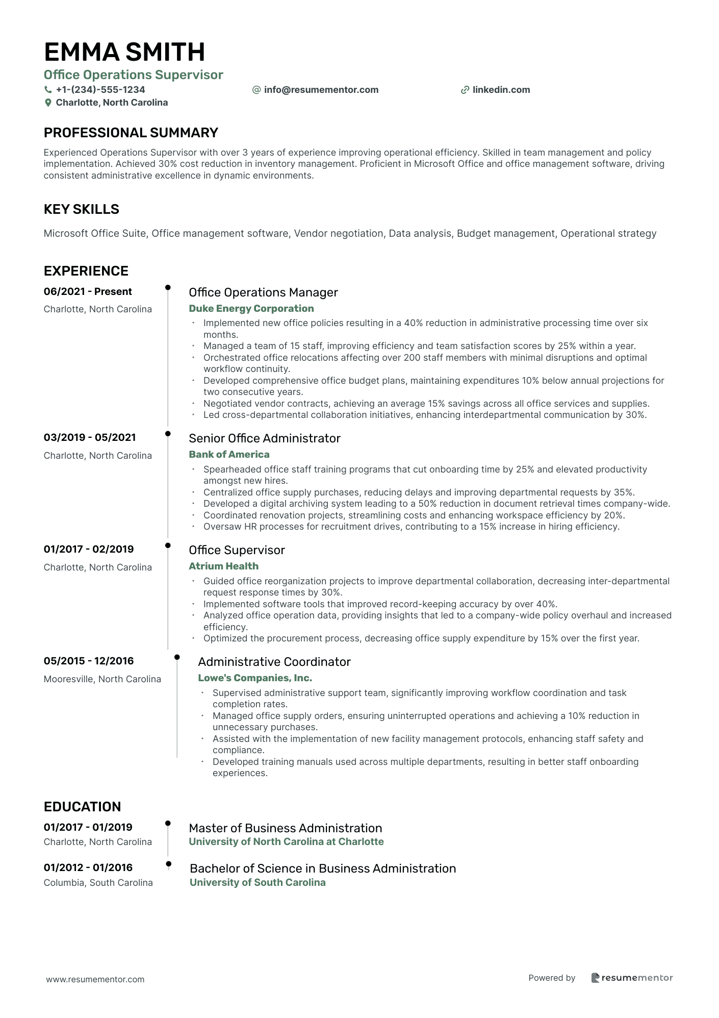 Office Operations Supervisor