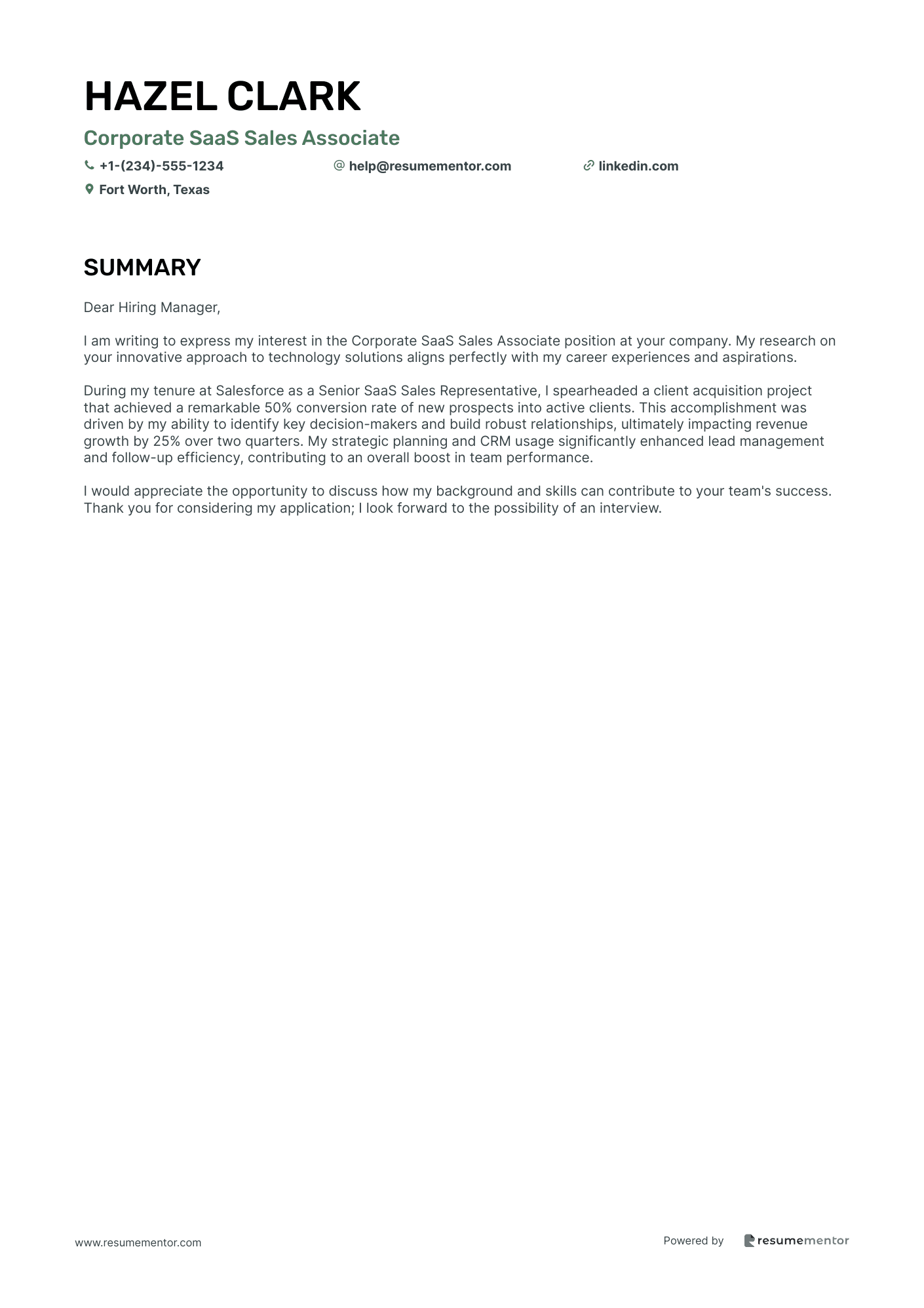 Corporate SaaS Sales Associate