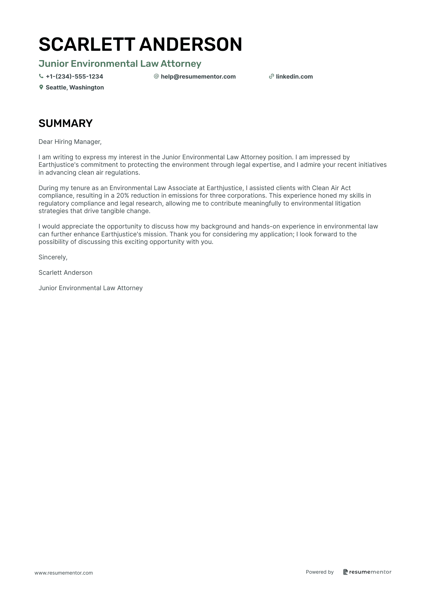 Junior Environmental Law Attorney