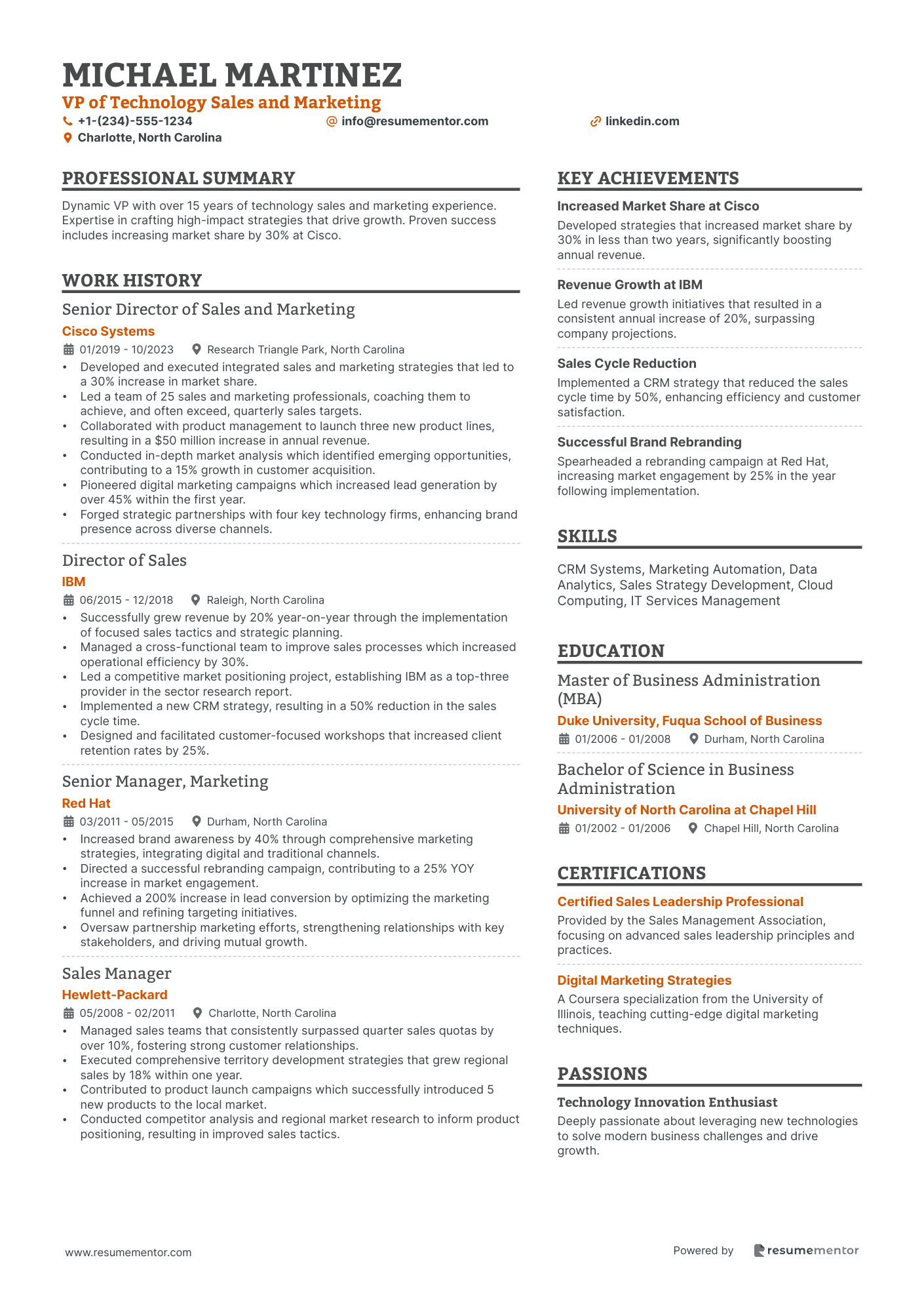 VP of Technology Sales and Marketing