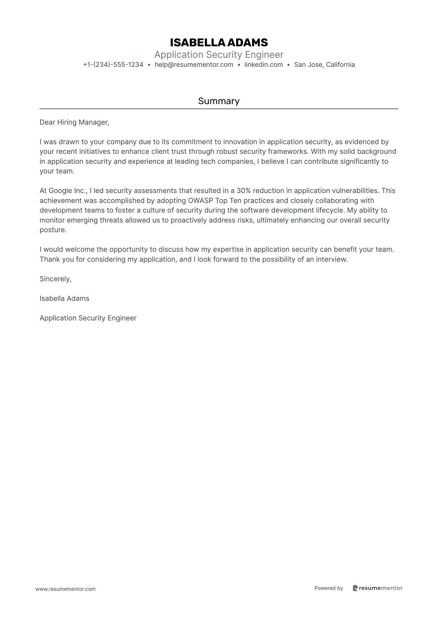 Application Security Engineer