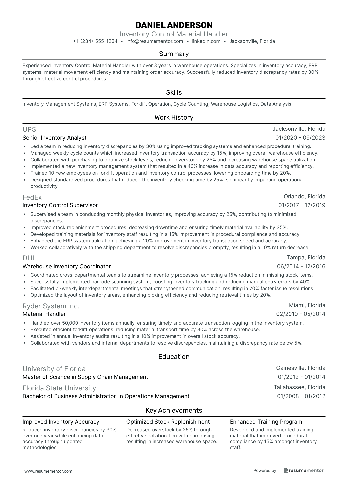 Inventory Control Material Handler