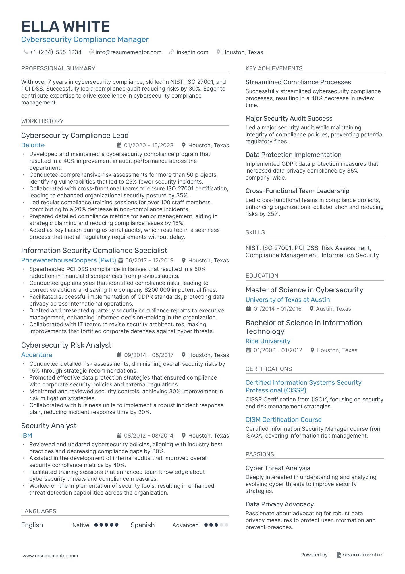 Cybersecurity Compliance Manager