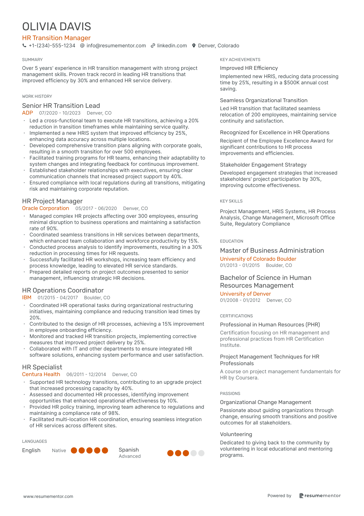 HR Transition Manager