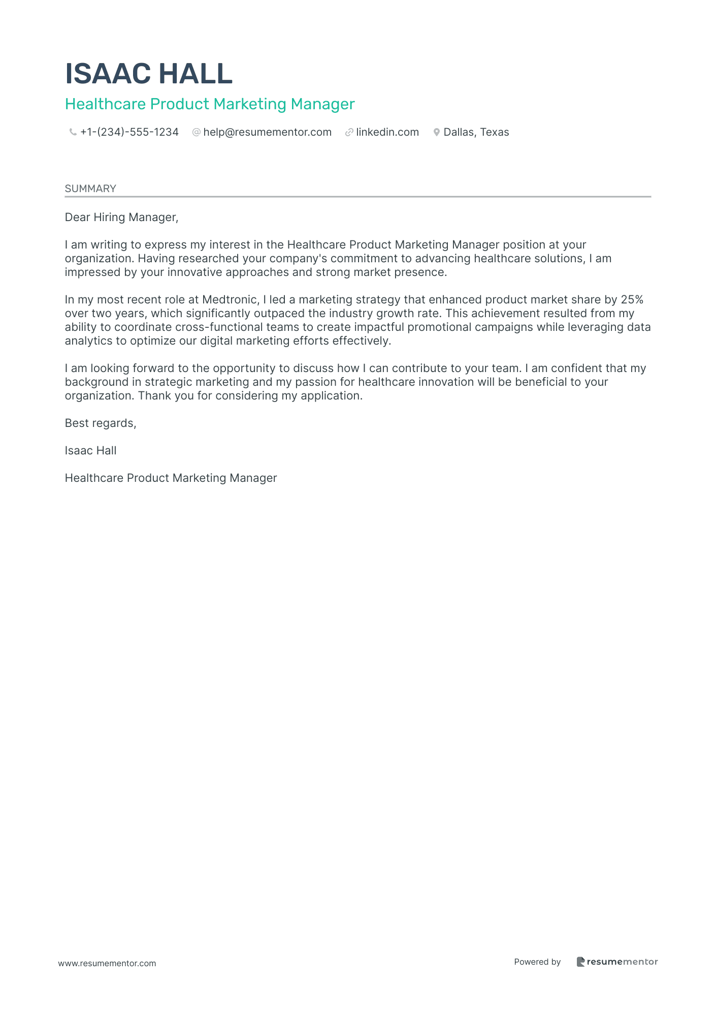 Healthcare Product Marketing Manager