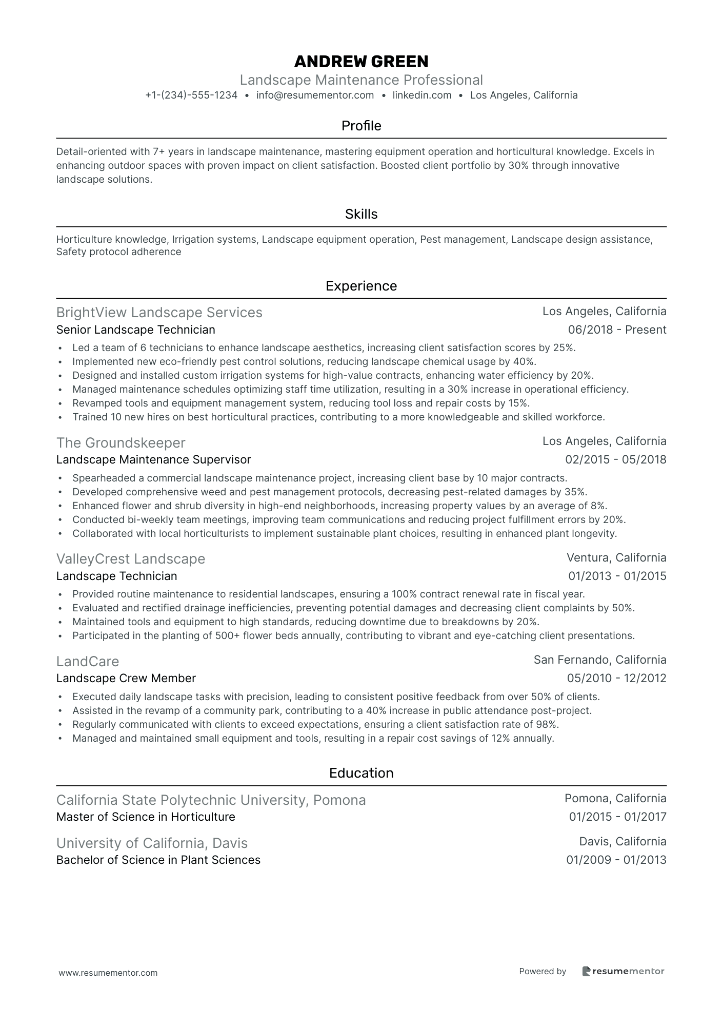 Landscape Maintenance Professional