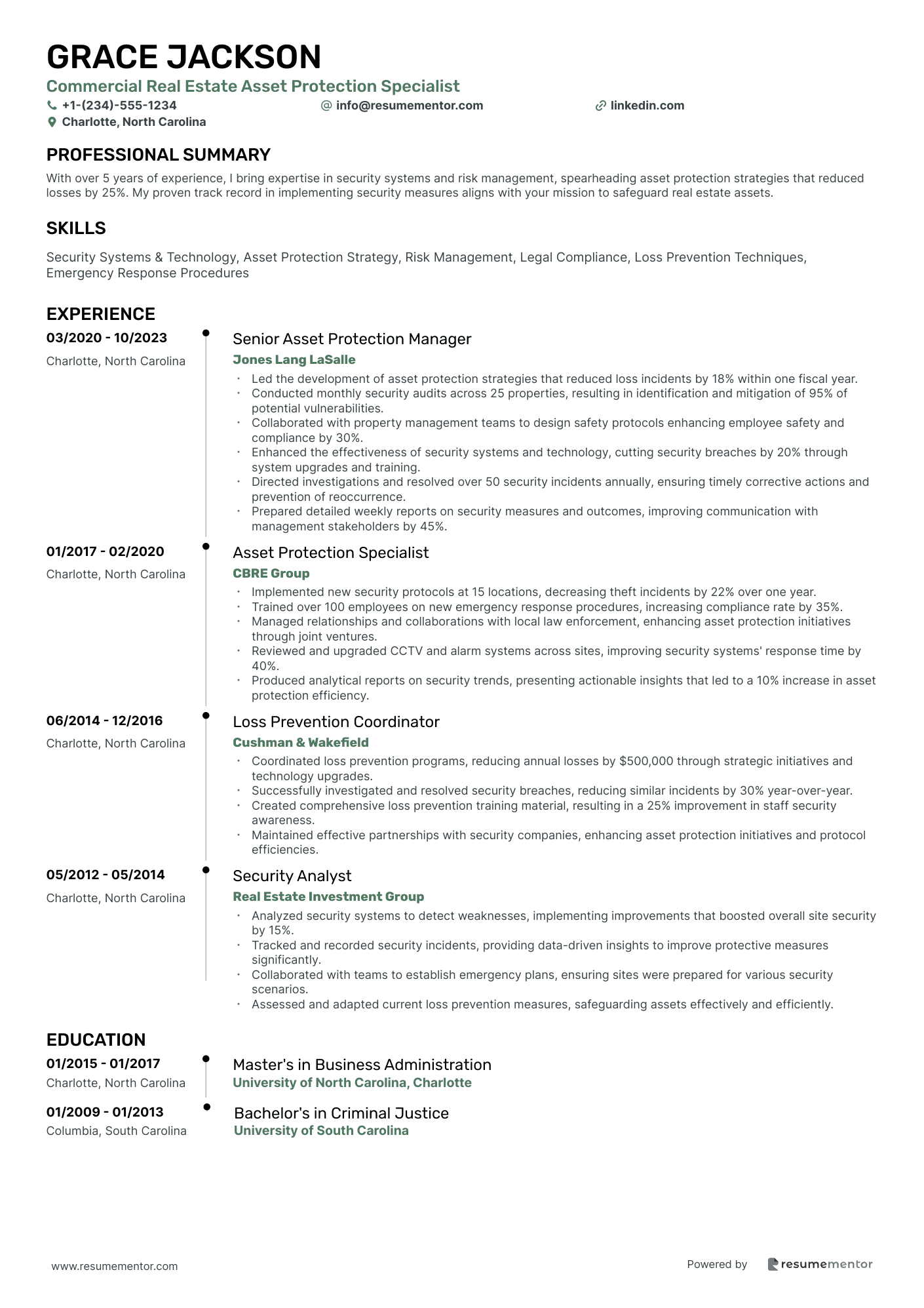 Commercial Real Estate Asset Protection Specialist