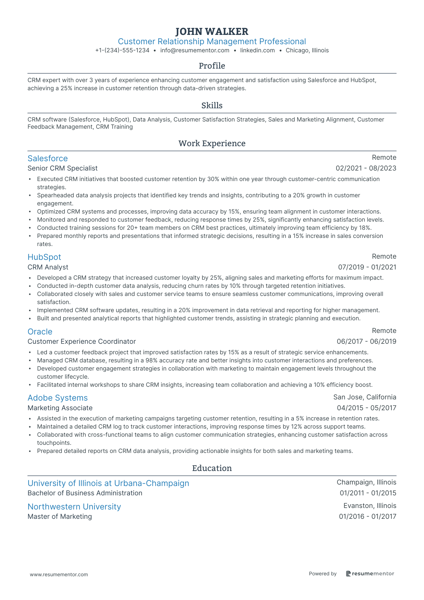 Customer Relationship Management Professional