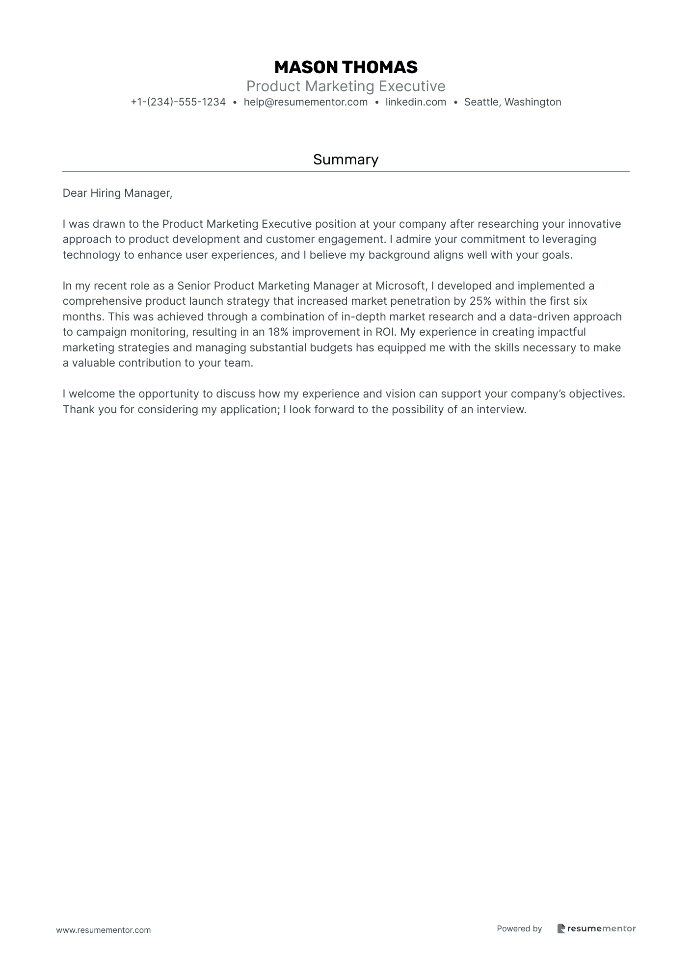 Product Marketing Executive