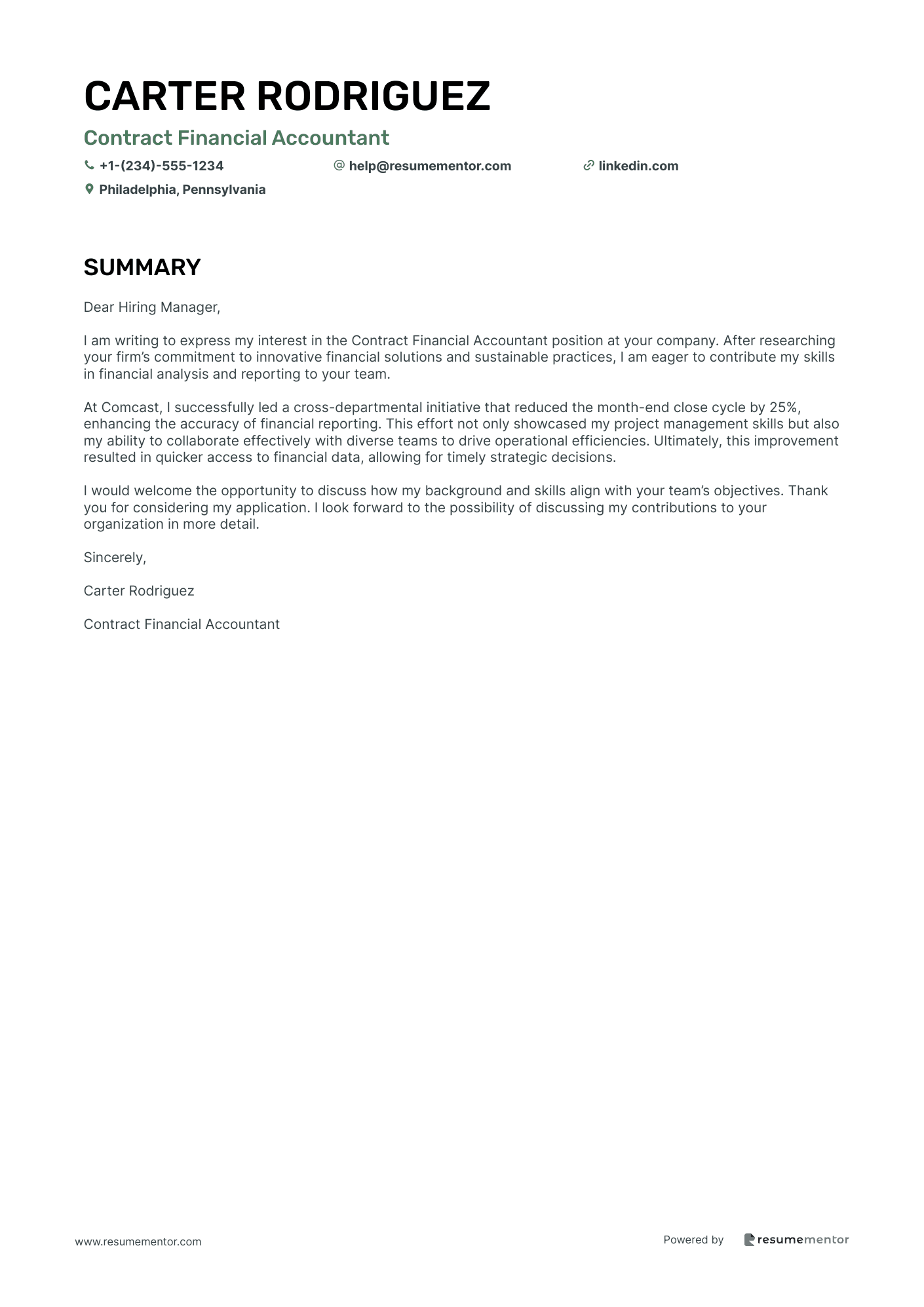 Contract Financial Accountant