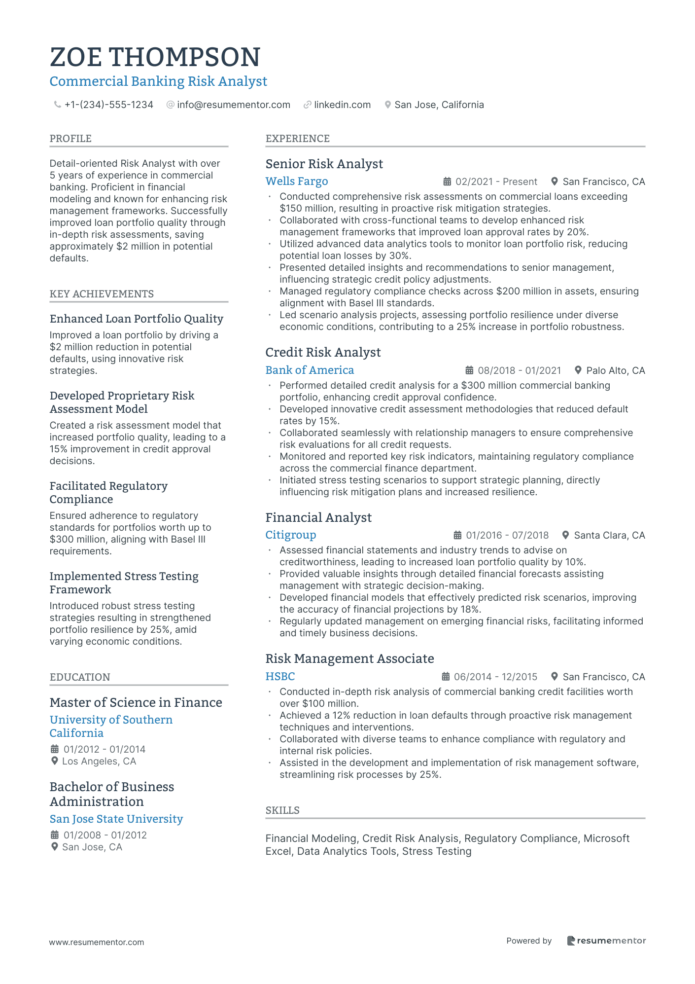 Commercial Banking Risk Analyst