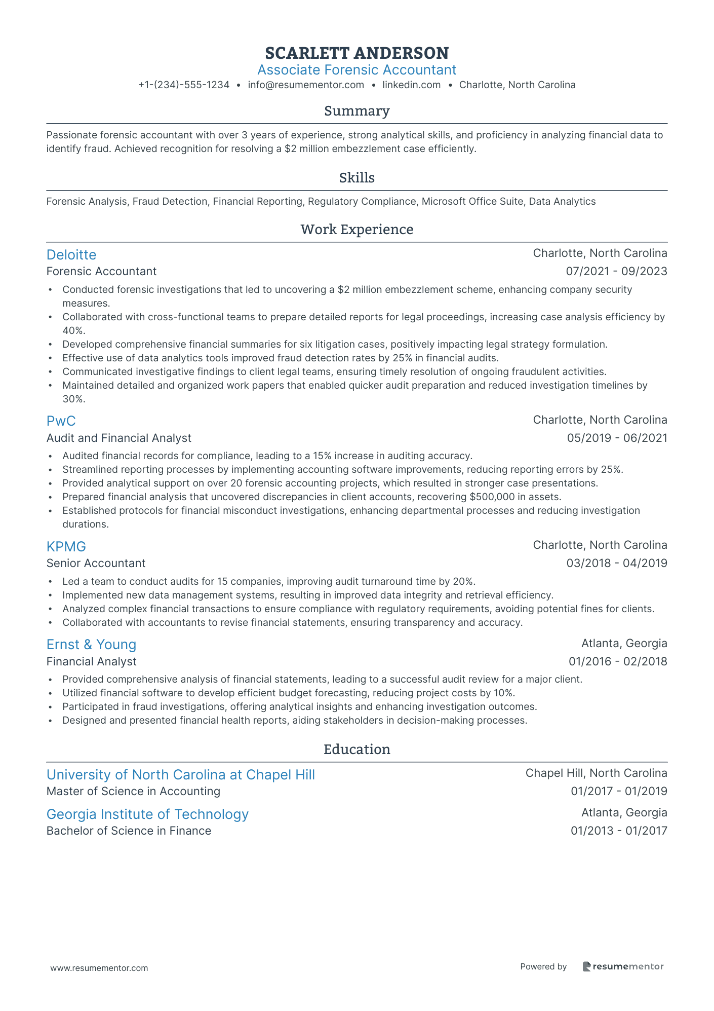 Associate Forensic Accountant