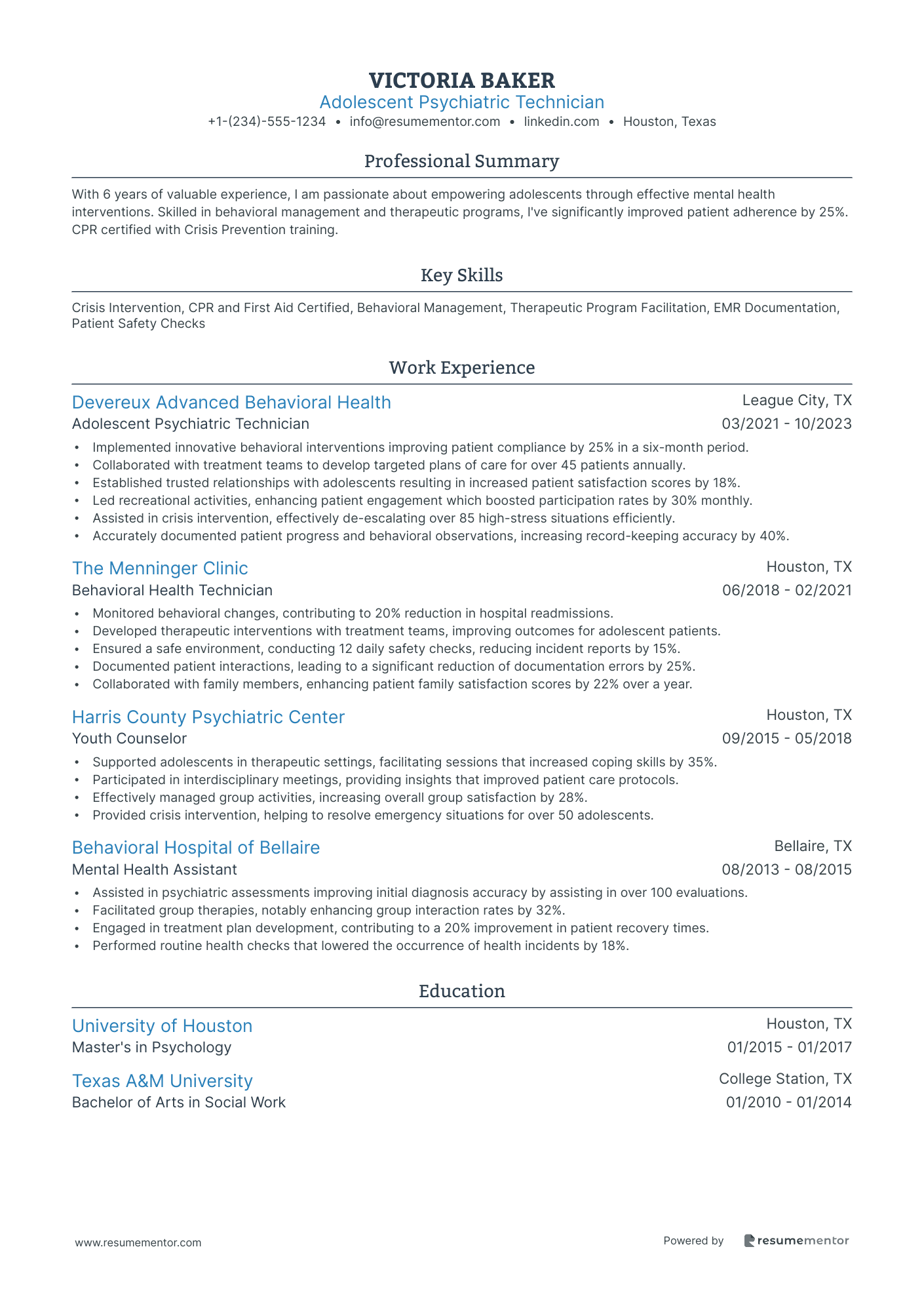 Adolescent Psychiatric Technician