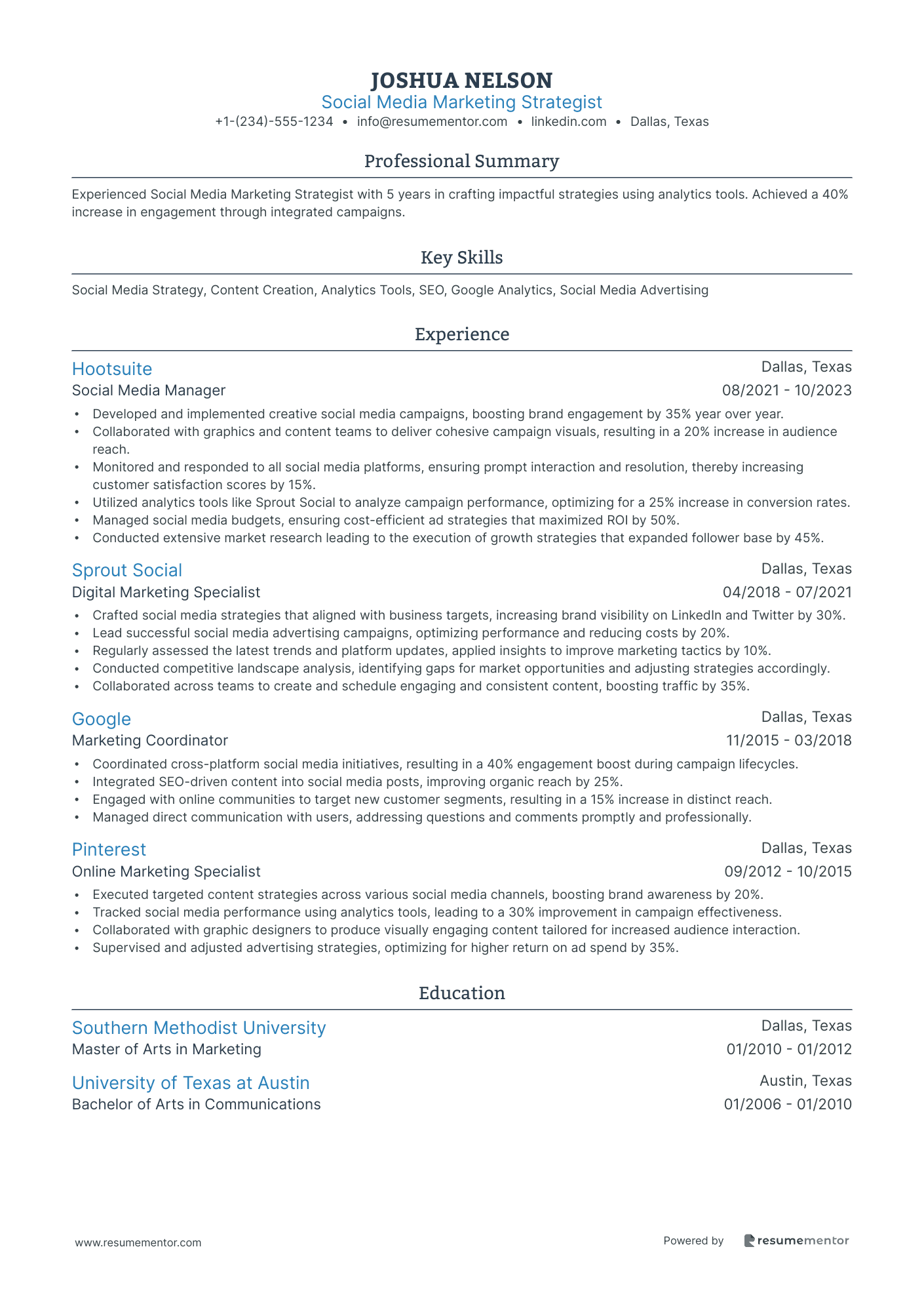 Social Media Marketing Strategist