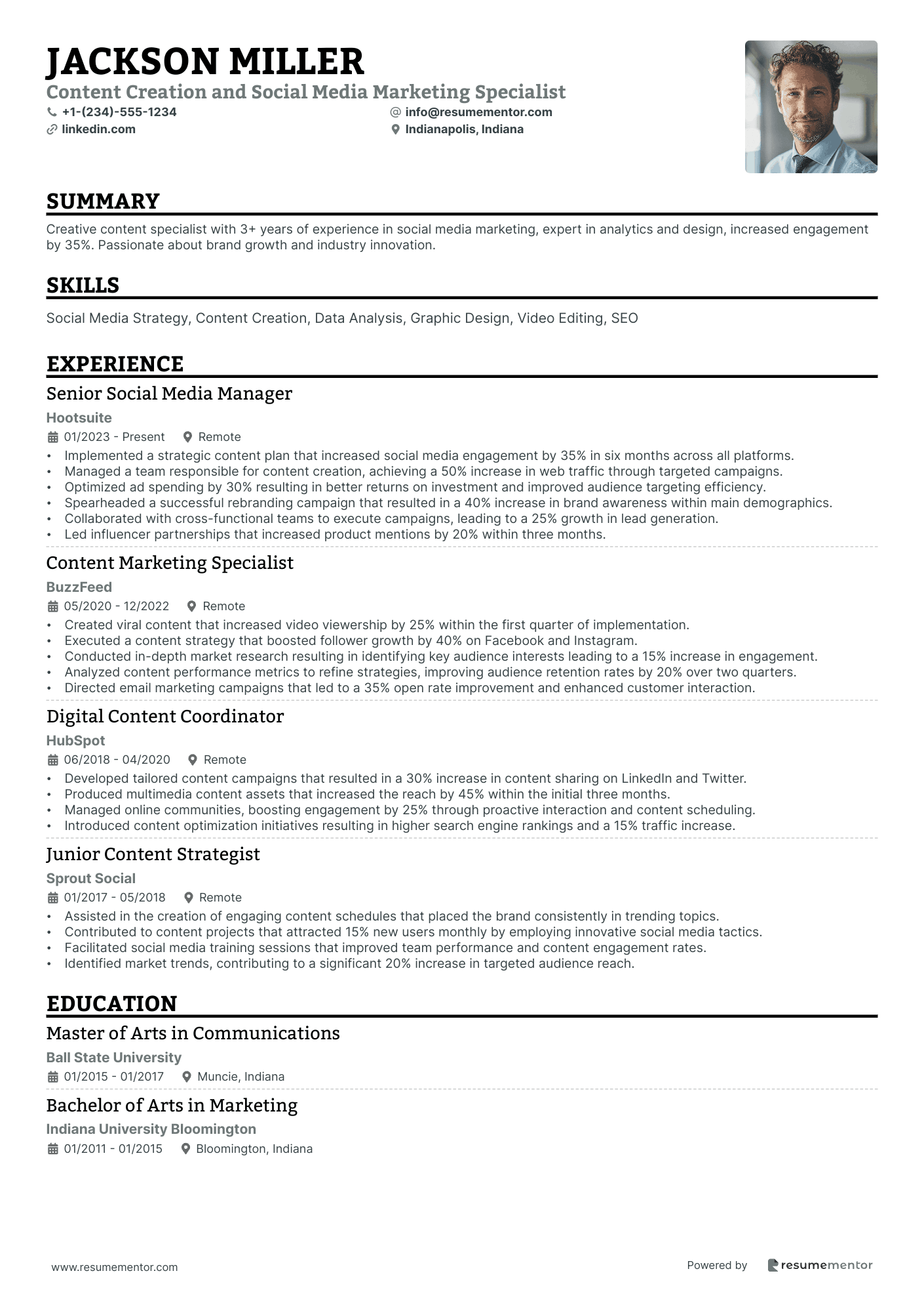 Content Creation and Social Media Marketing Specialist