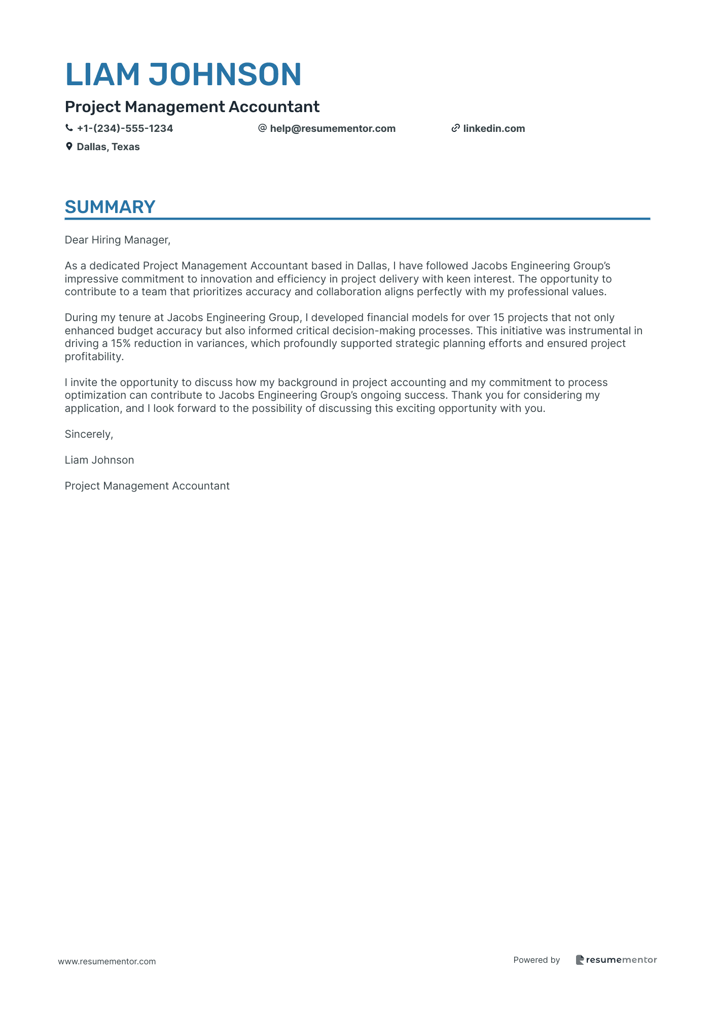 Project Management Accountant