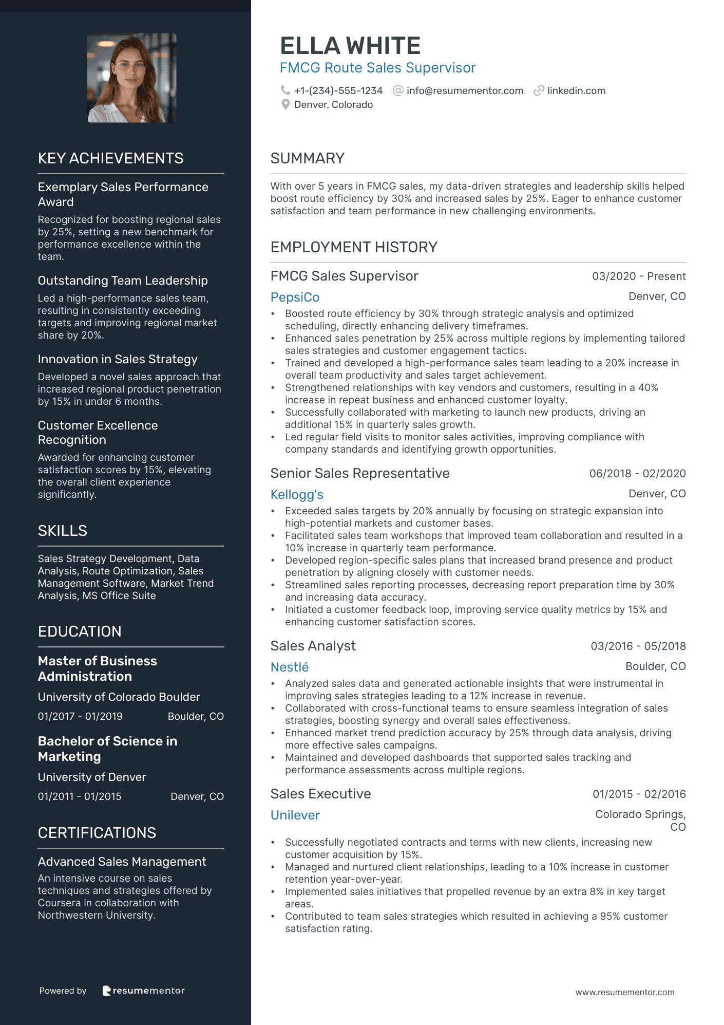 FMCG Route Sales Supervisor