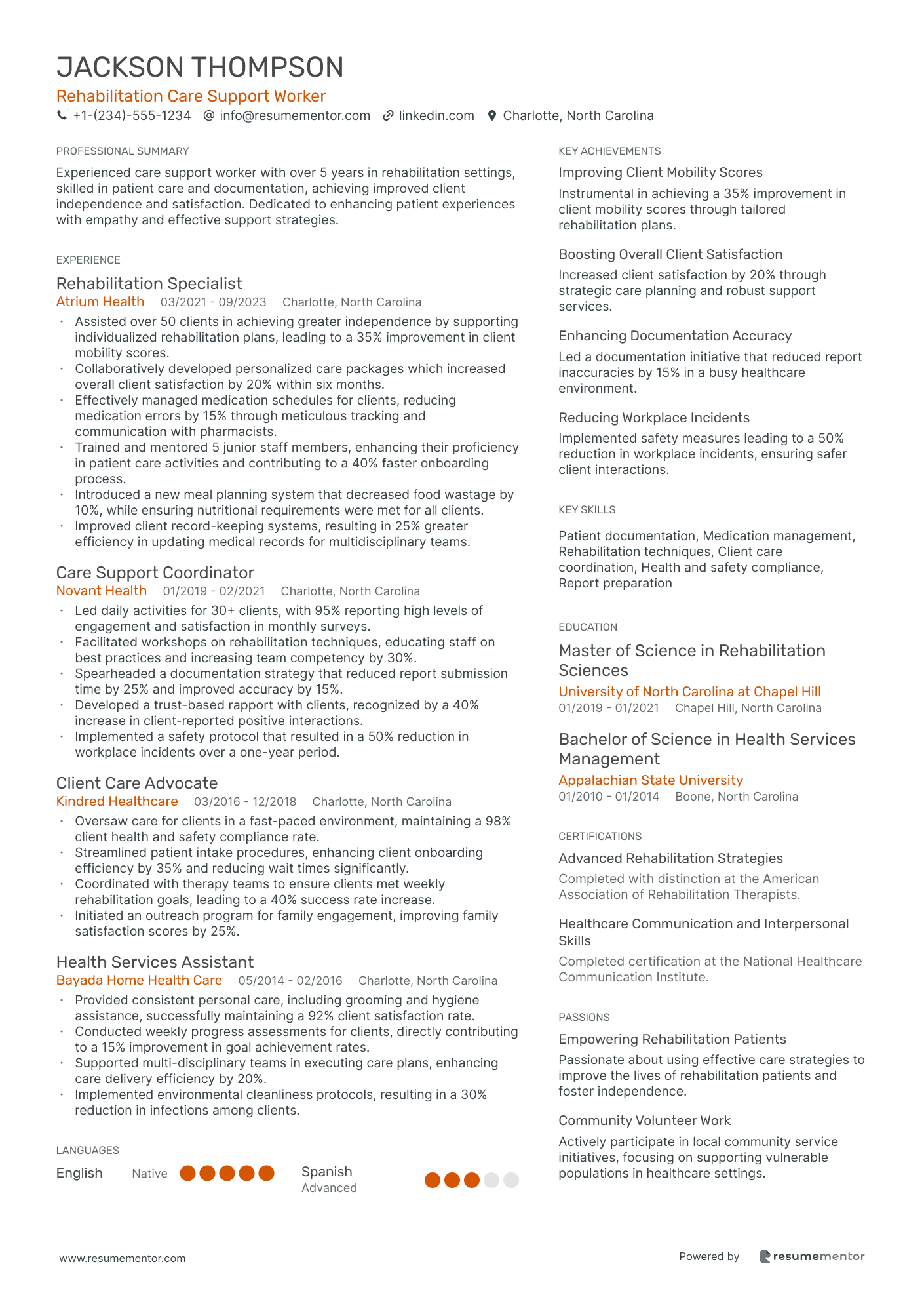 Rehabilitation Care Support Worker