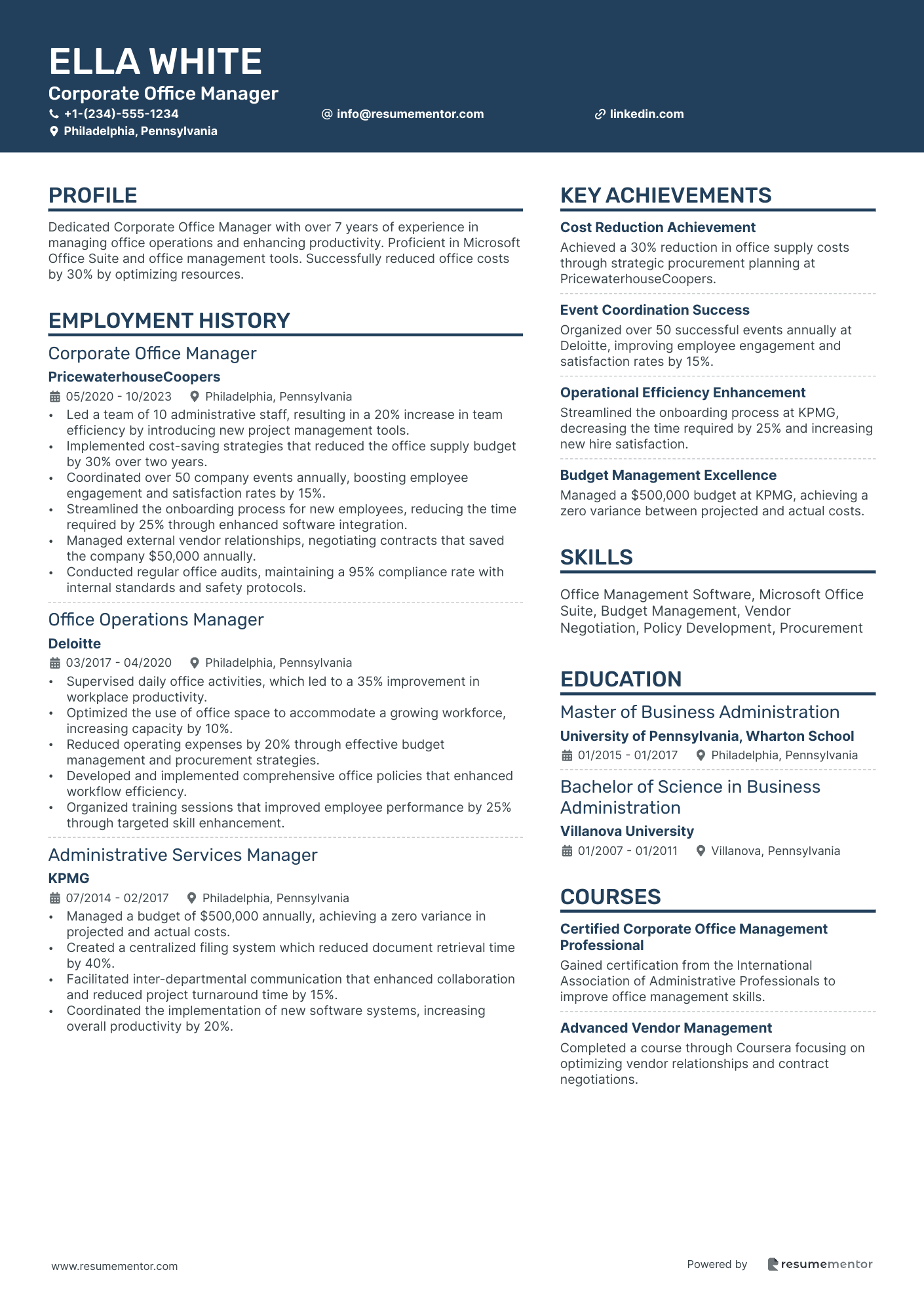 Corporate Office Manager