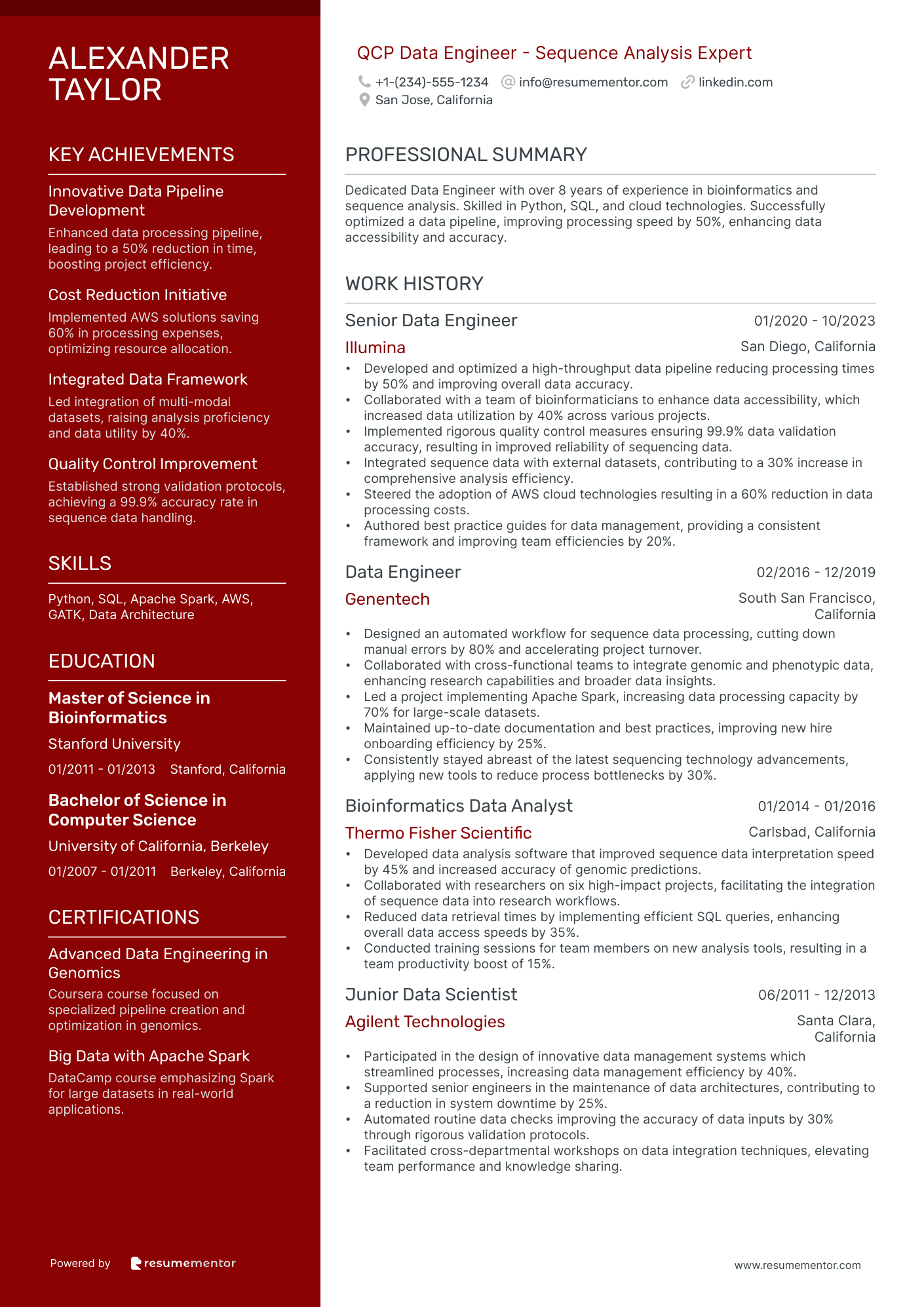 QCP Data Engineer   Sequence Analysis Expert