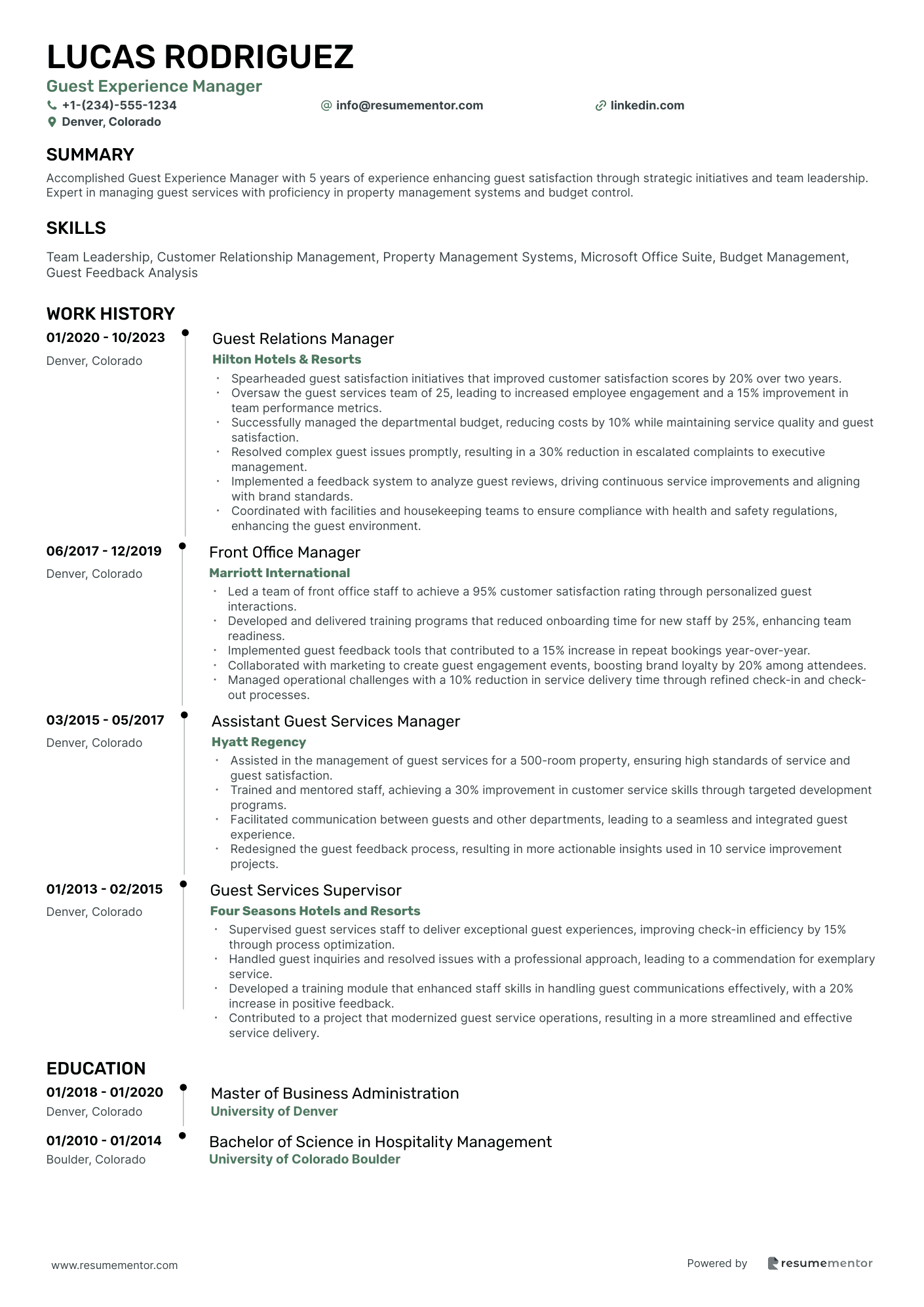 Guest Experience Manager