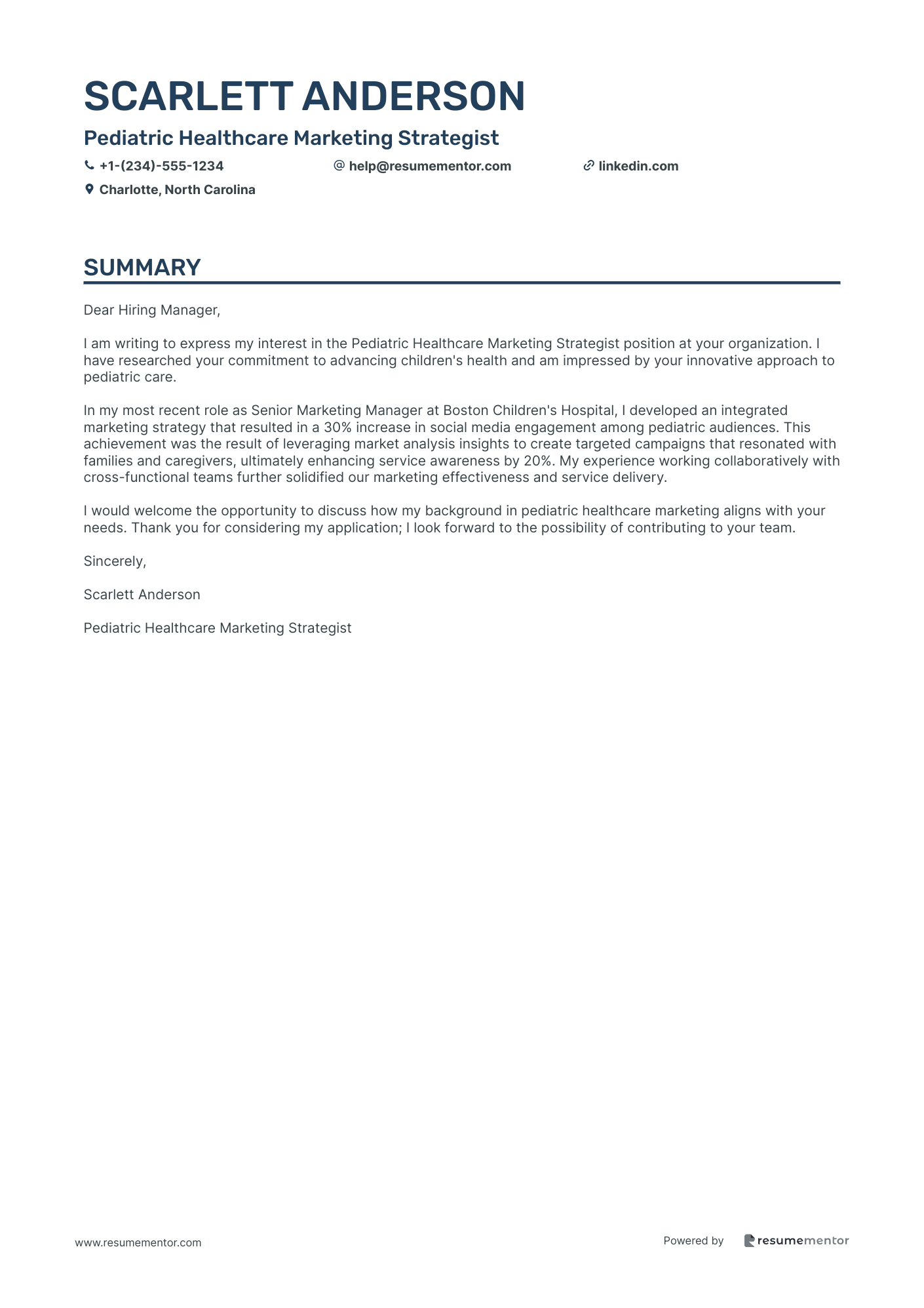 Pediatric Healthcare Marketing Strategist