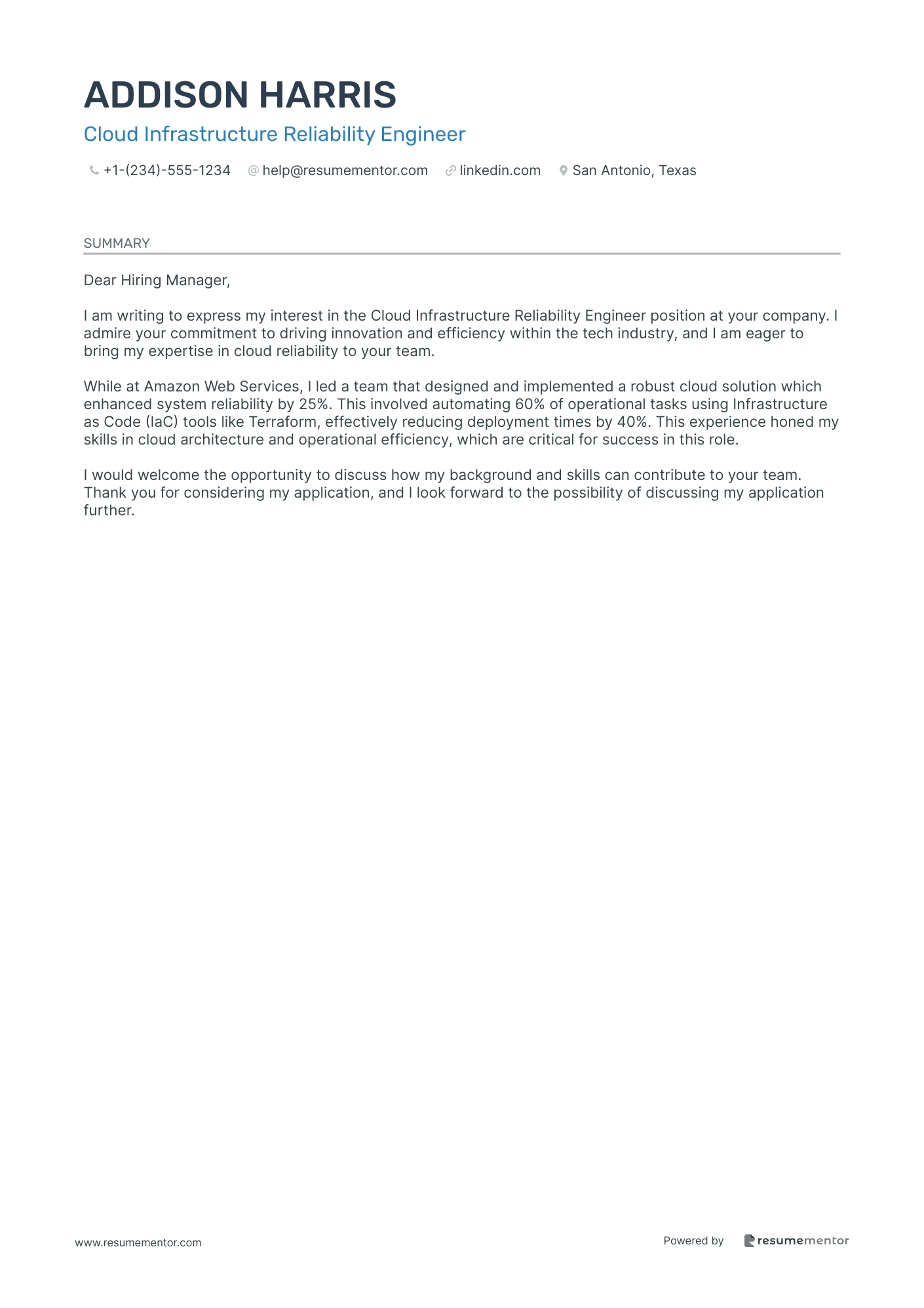 Cloud Infrastructure Reliability Engineer