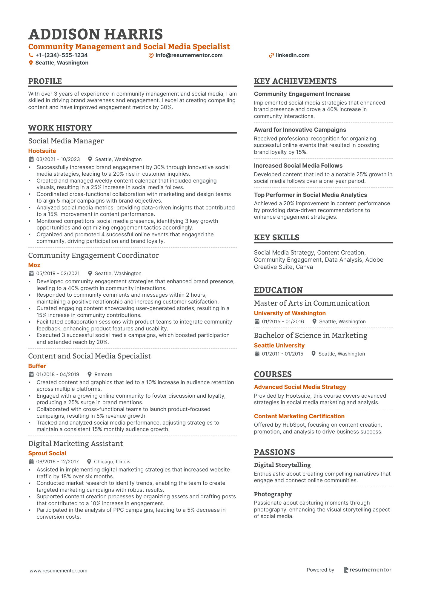 Community Management and Social Media Specialist