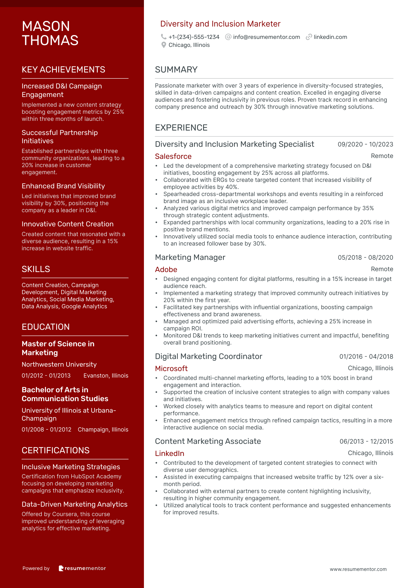 Diversity and Inclusion Marketer