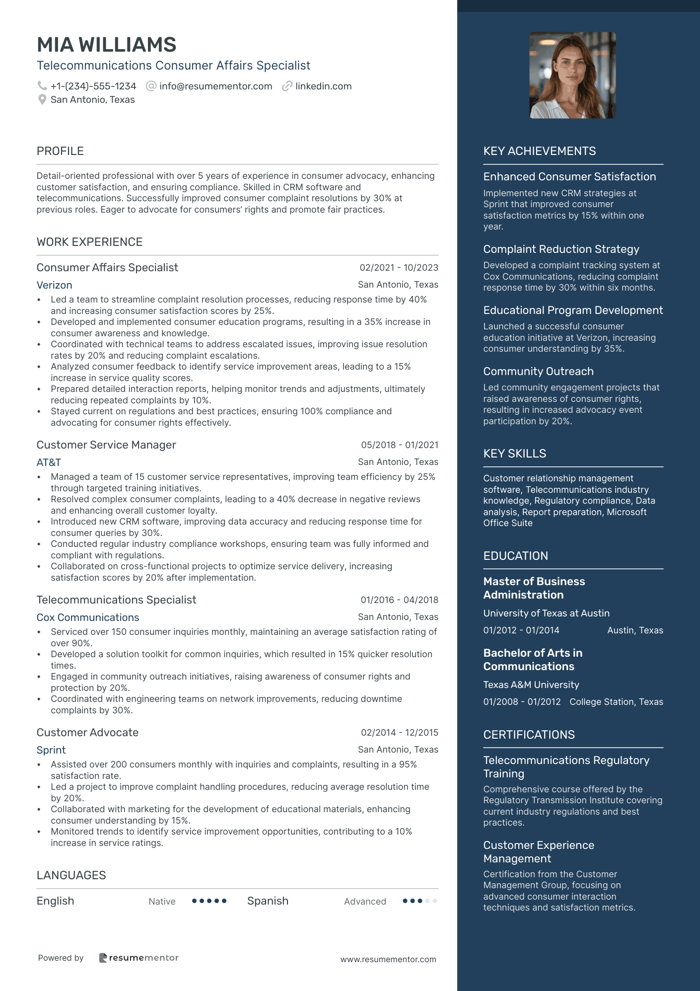 Telecommunications Consumer Affairs Specialist
