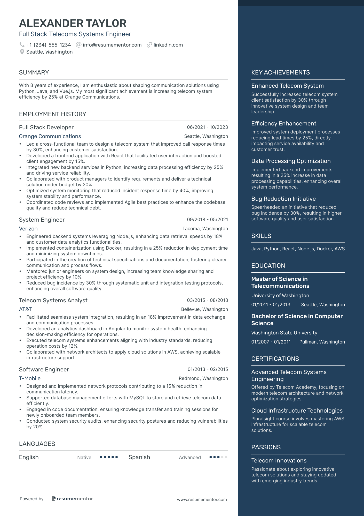 Full Stack Telecoms Systems Engineer
