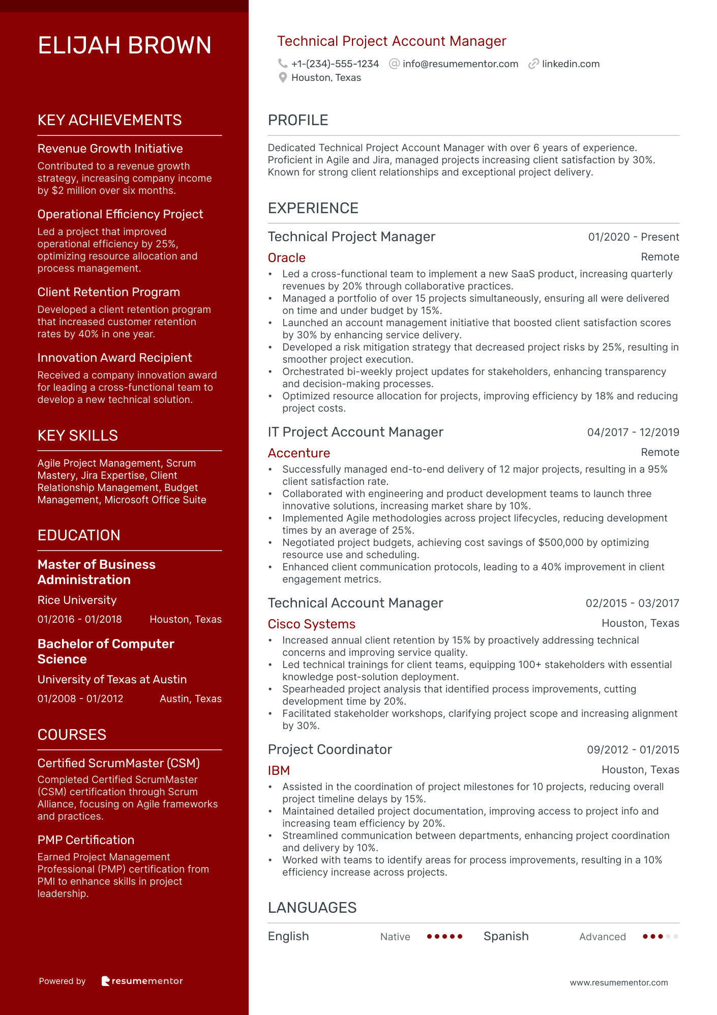 Technical Project Account Manager