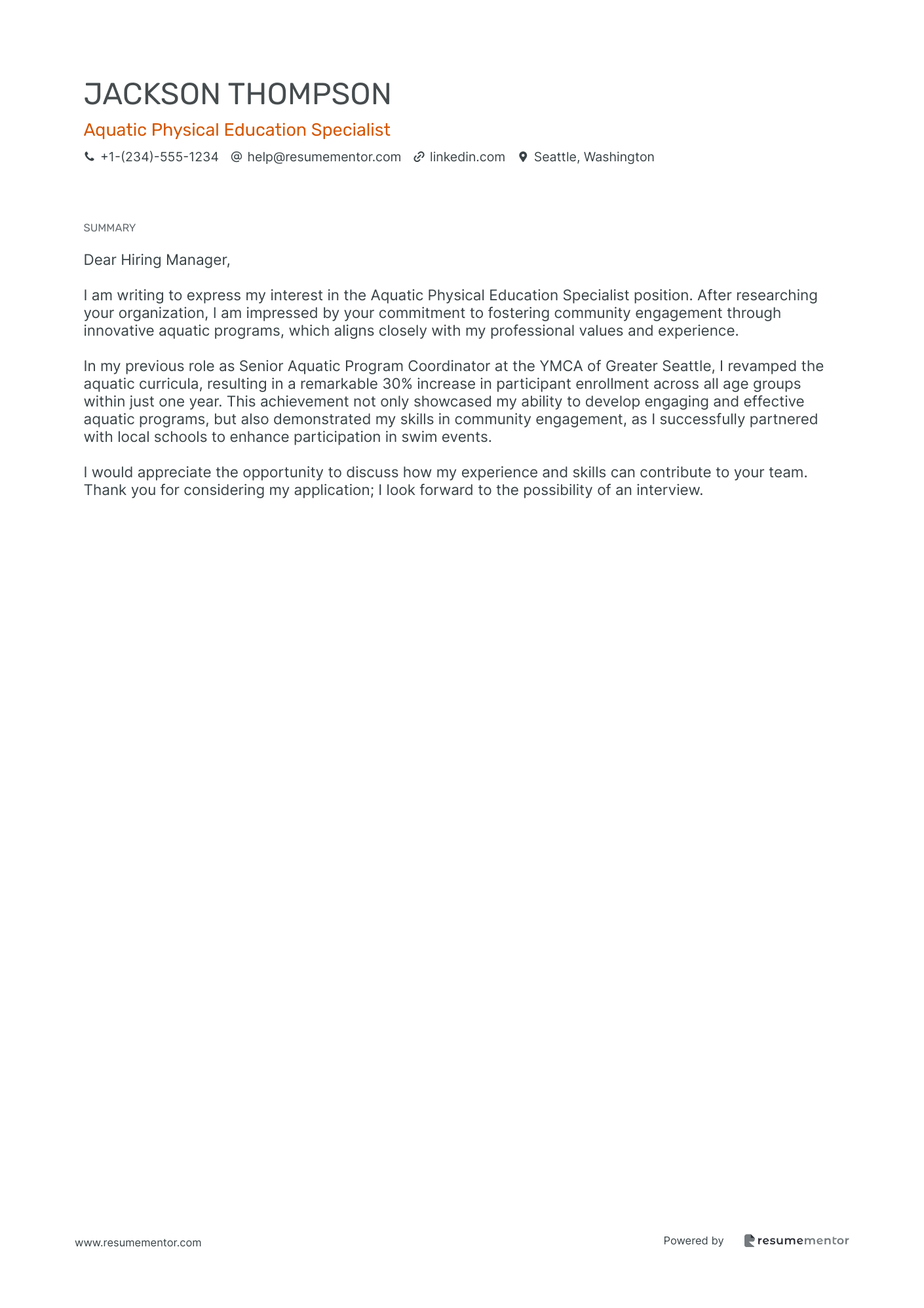 Aquatic Physical Education Specialist