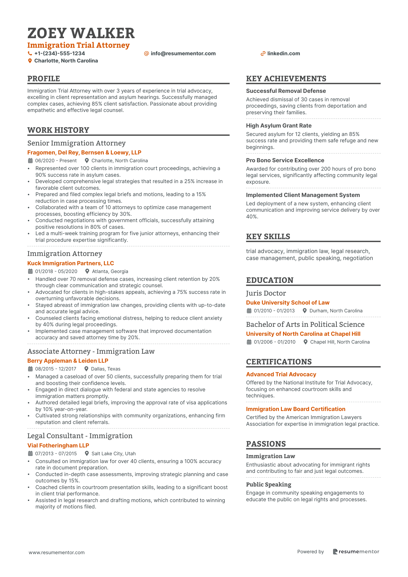 Immigration Trial Attorney