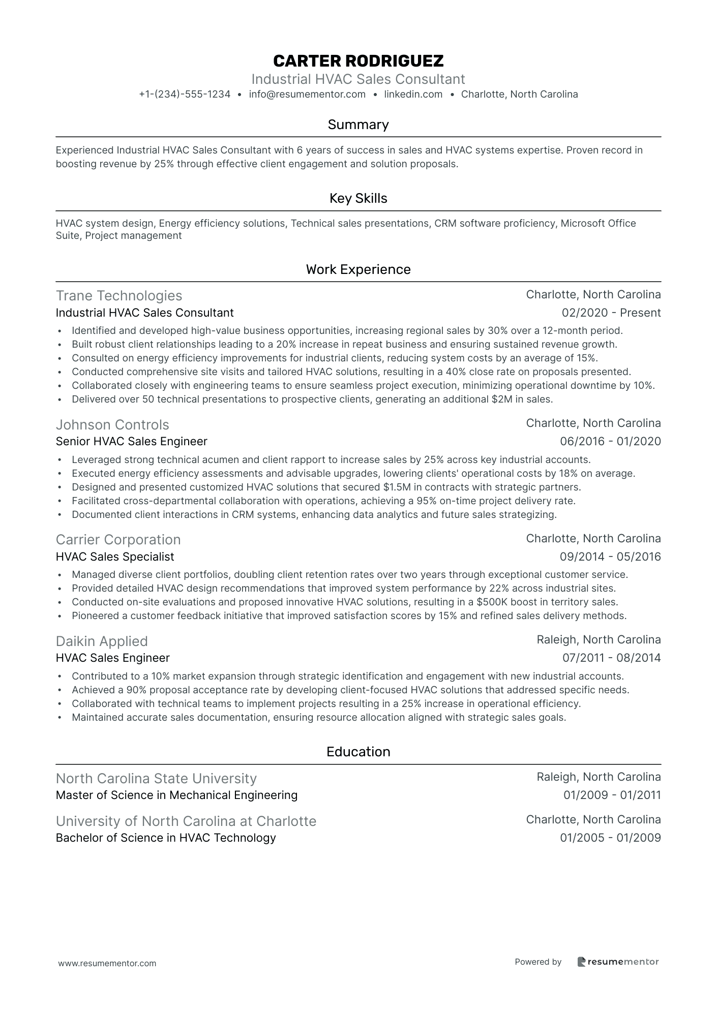 Industrial HVAC Sales Consultant