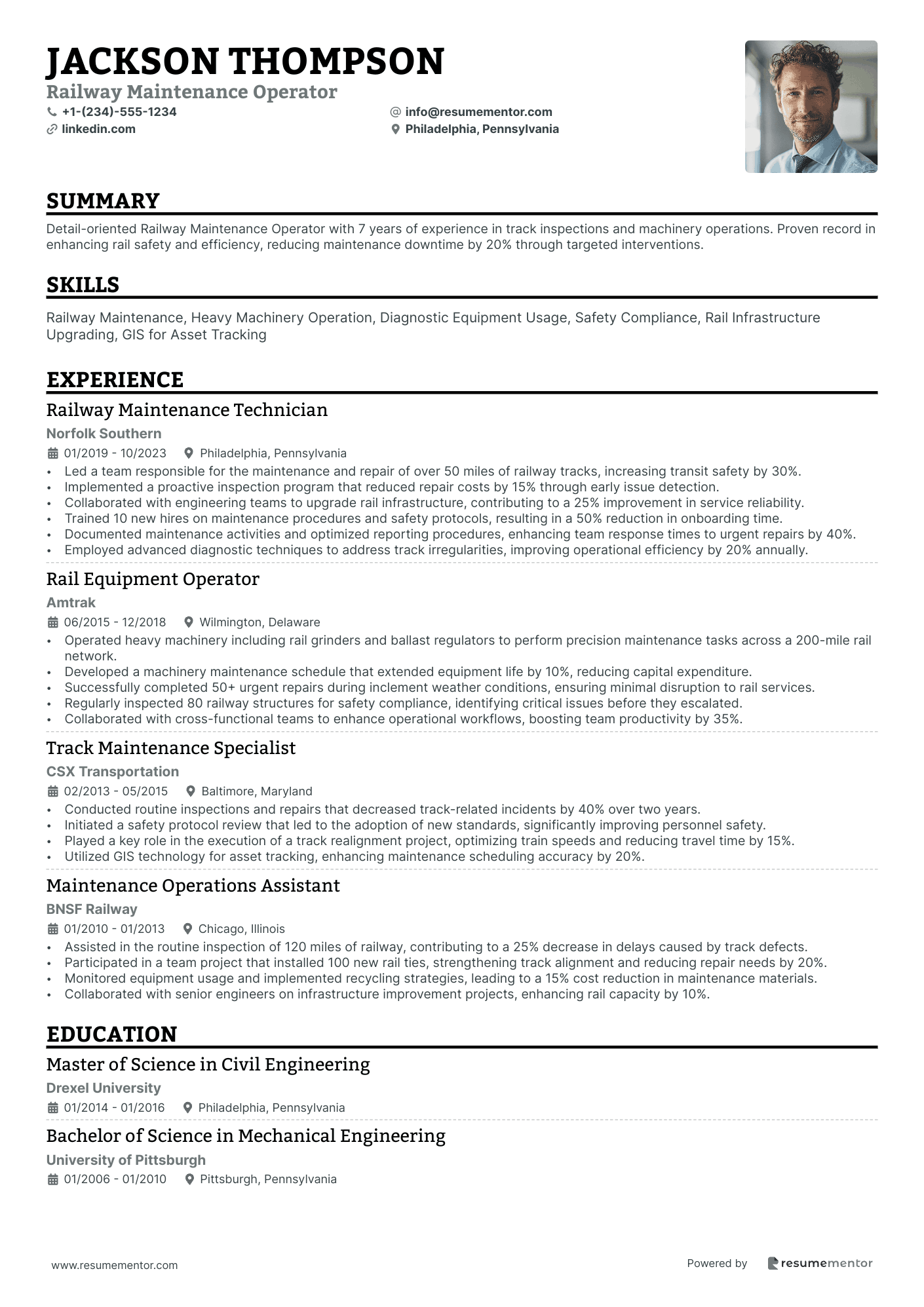 Railway Maintenance Operator