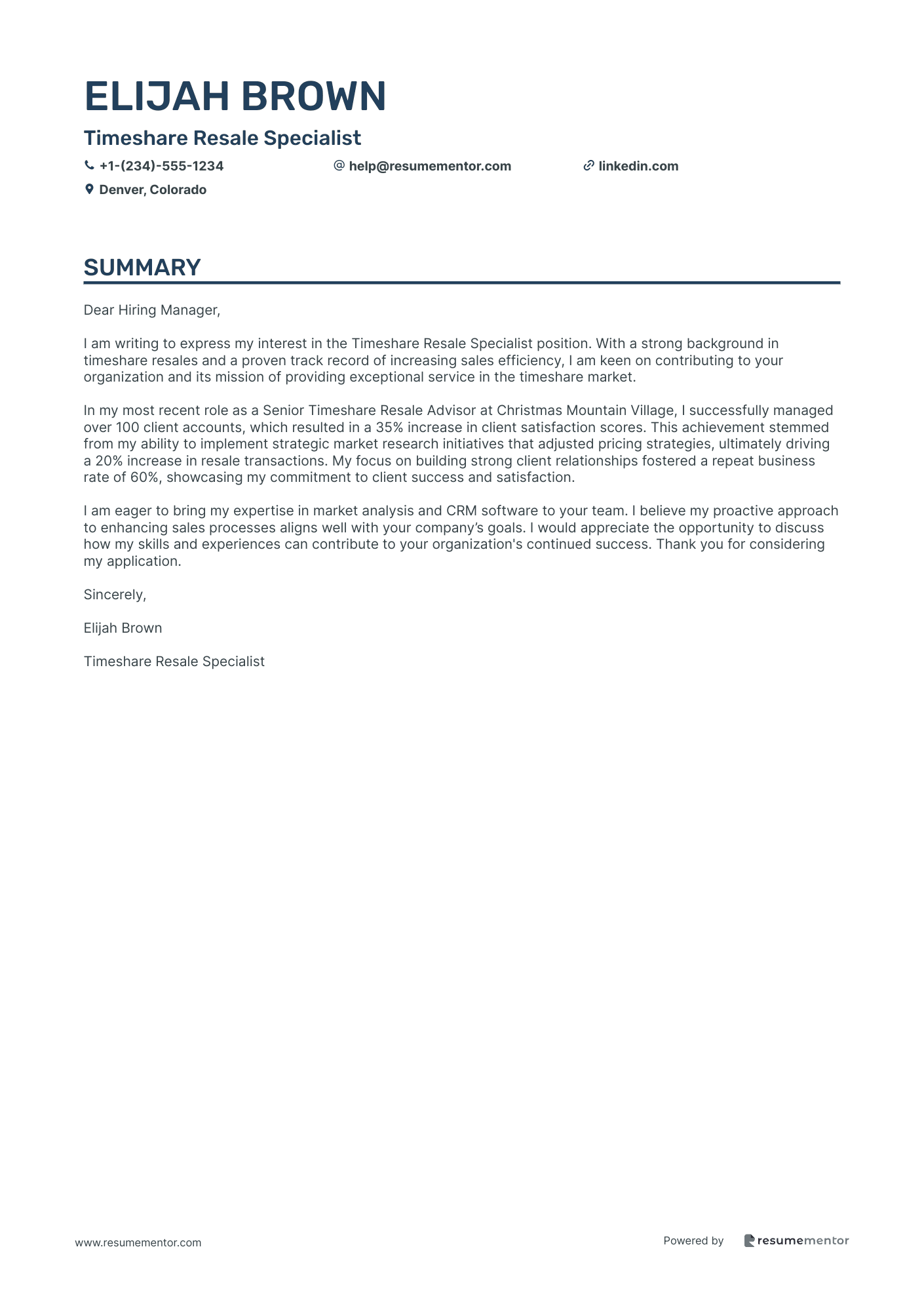 Timeshare Resale Specialist