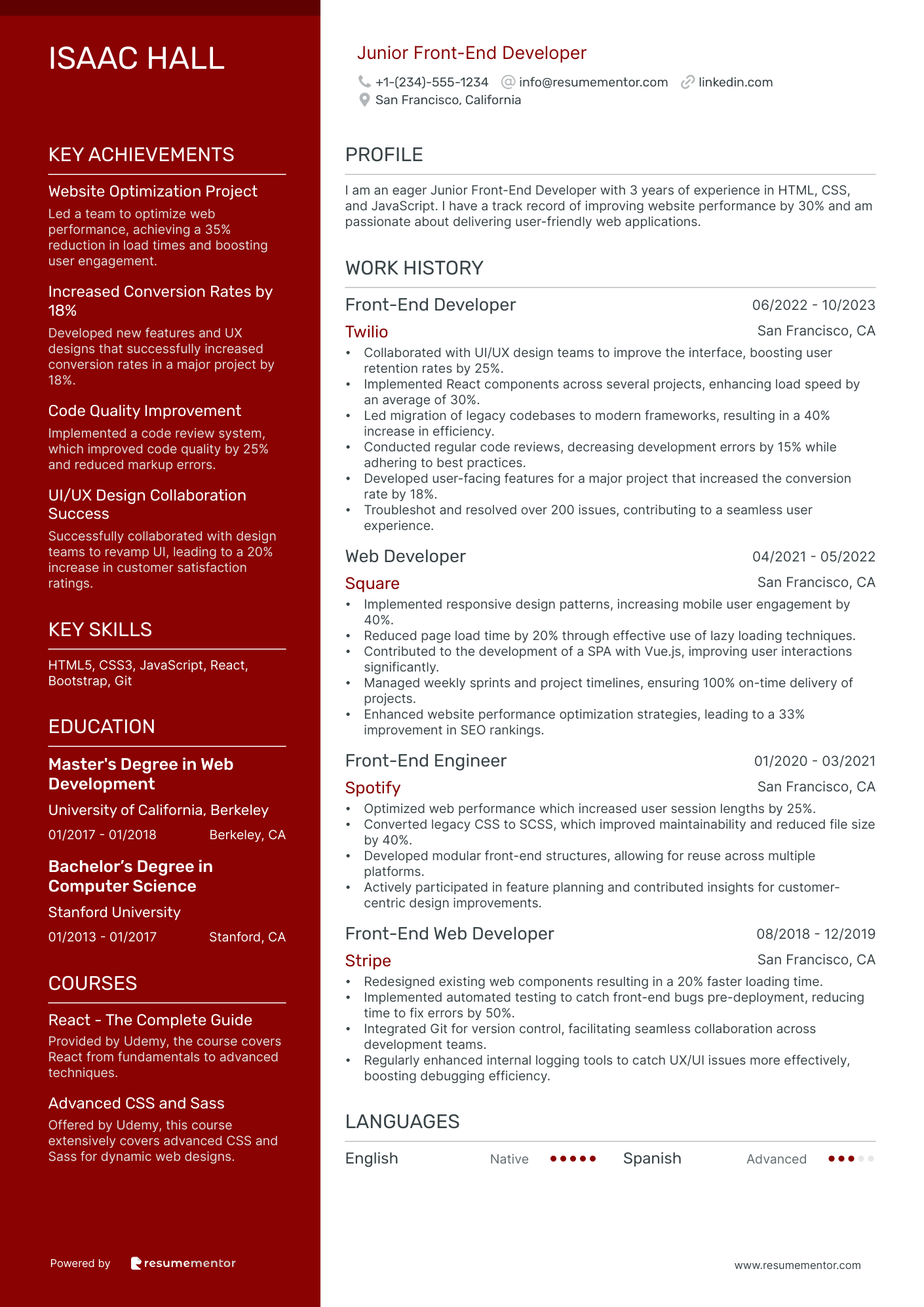 Junior Front End Developer