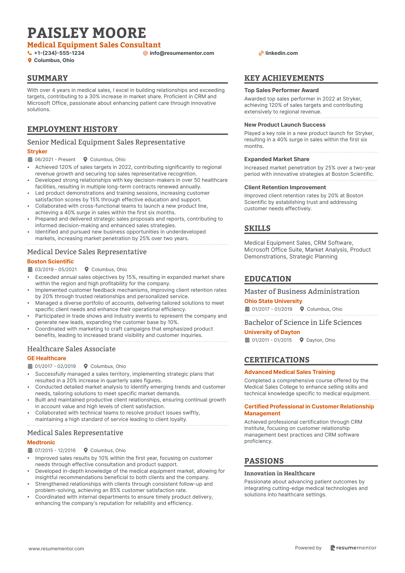 Medical Equipment Sales Consultant