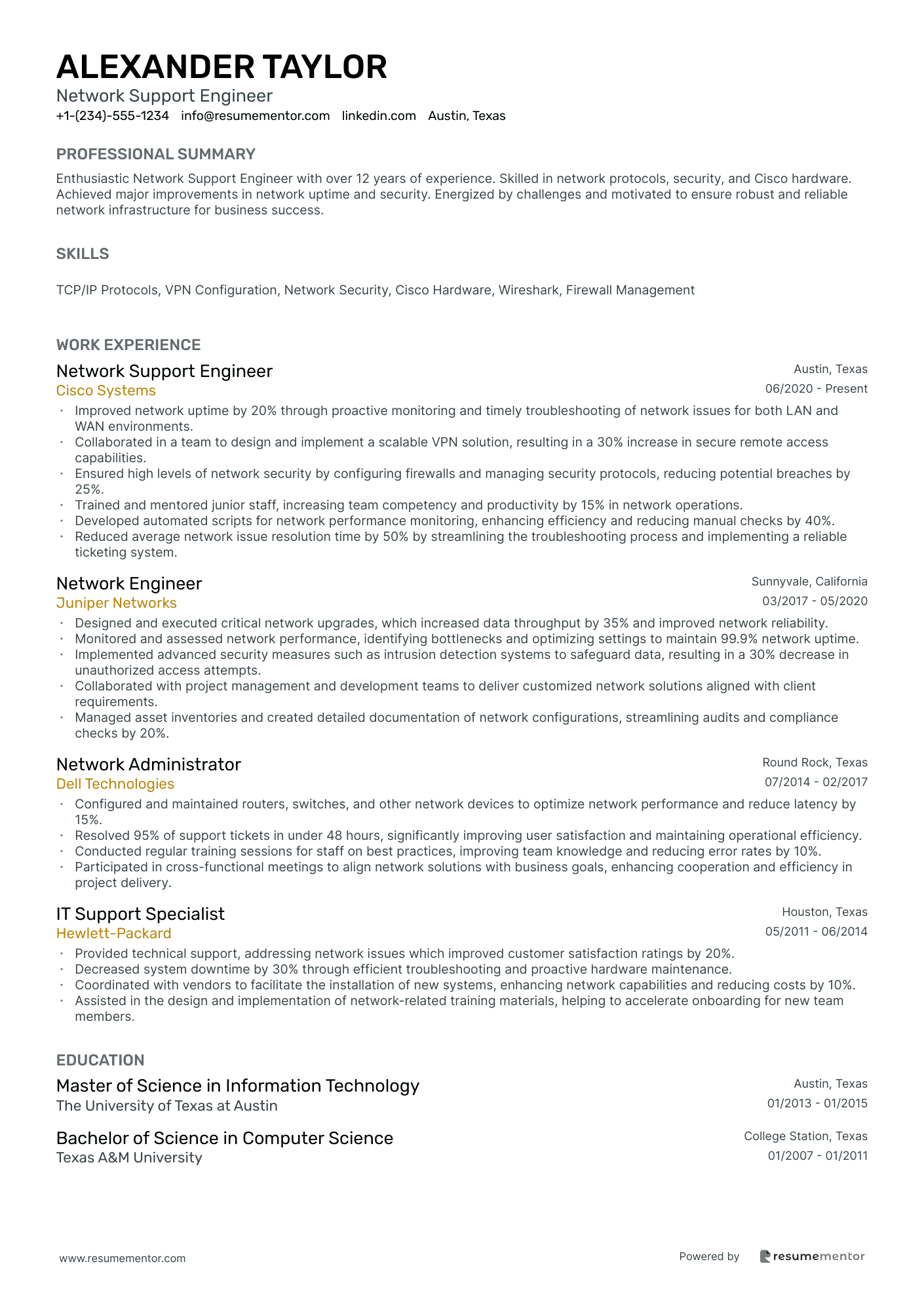 Network Support Engineer
