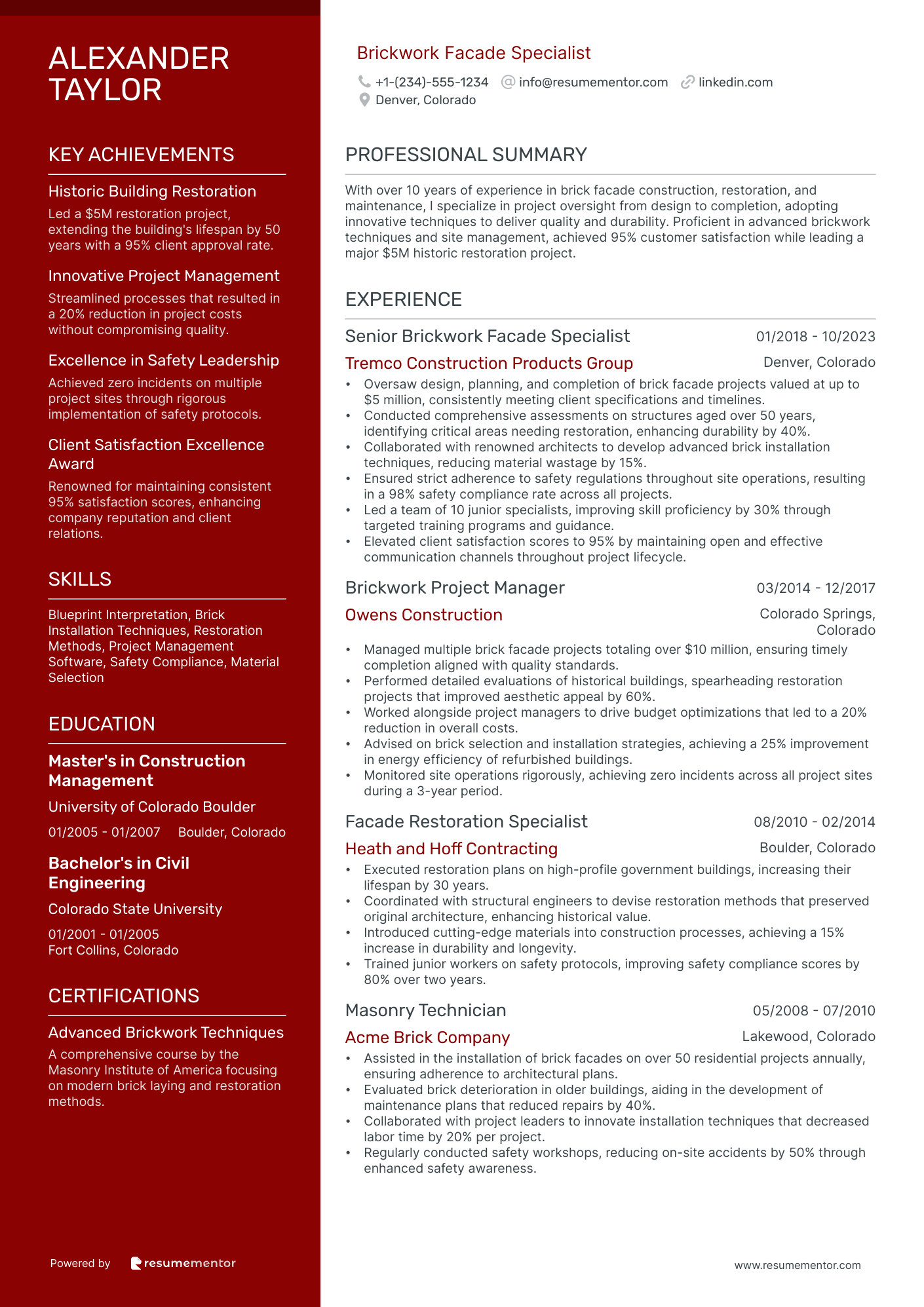 Brickwork Facade Specialist
